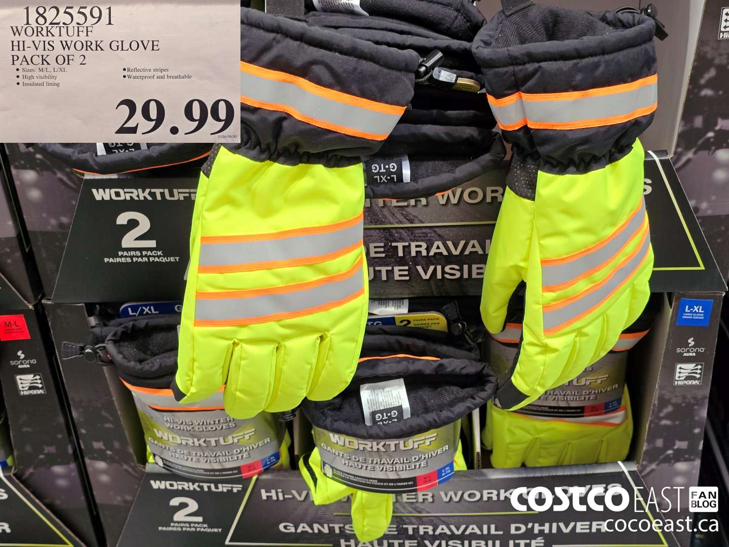 1825591 WORKTUFF HI-VIS WORK GLOVE PACK OF 2 $29.99