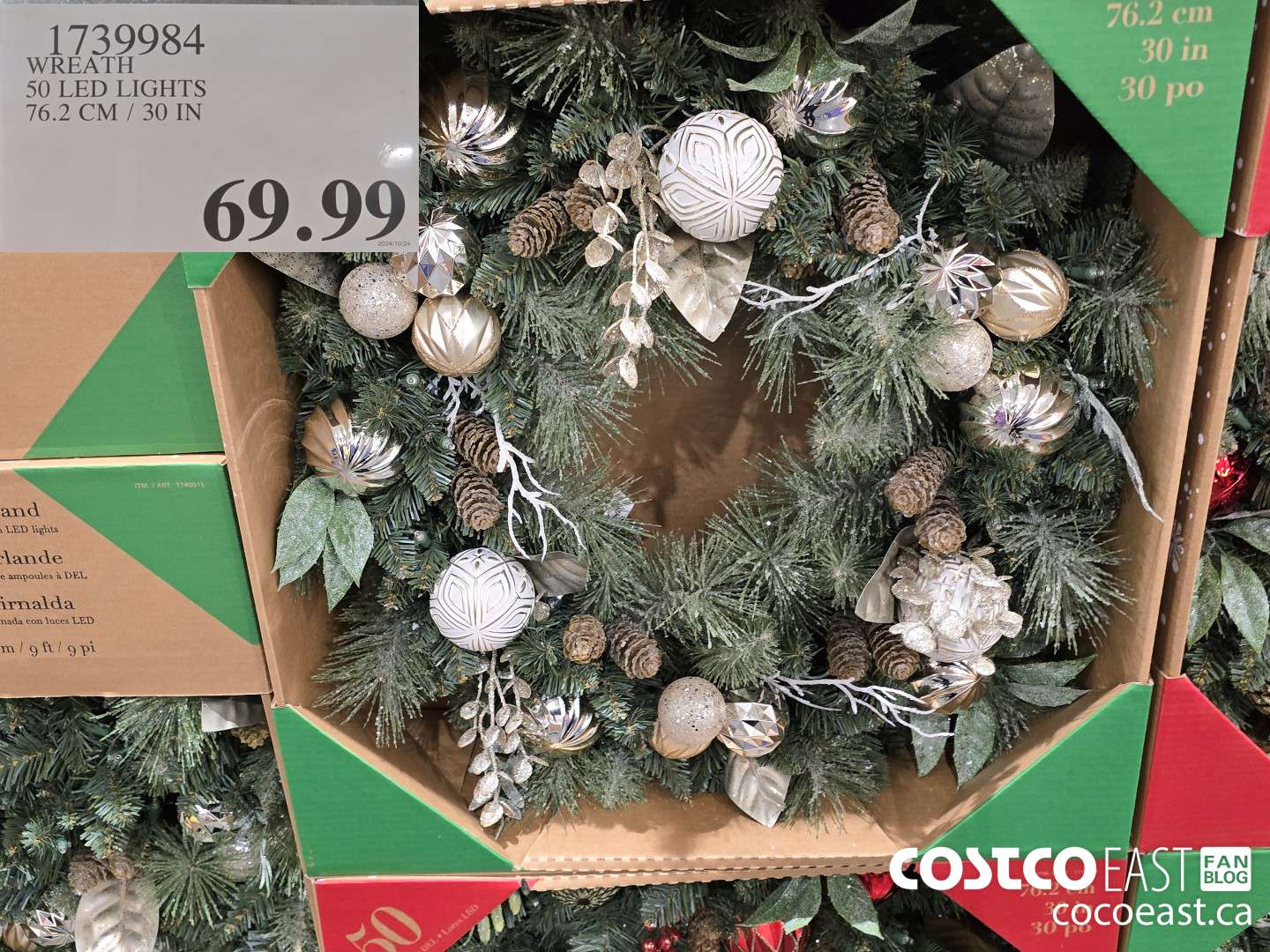 1739984 WREATH 50 LED LIGHTS 76.2 CM / 30 IN $69.99
