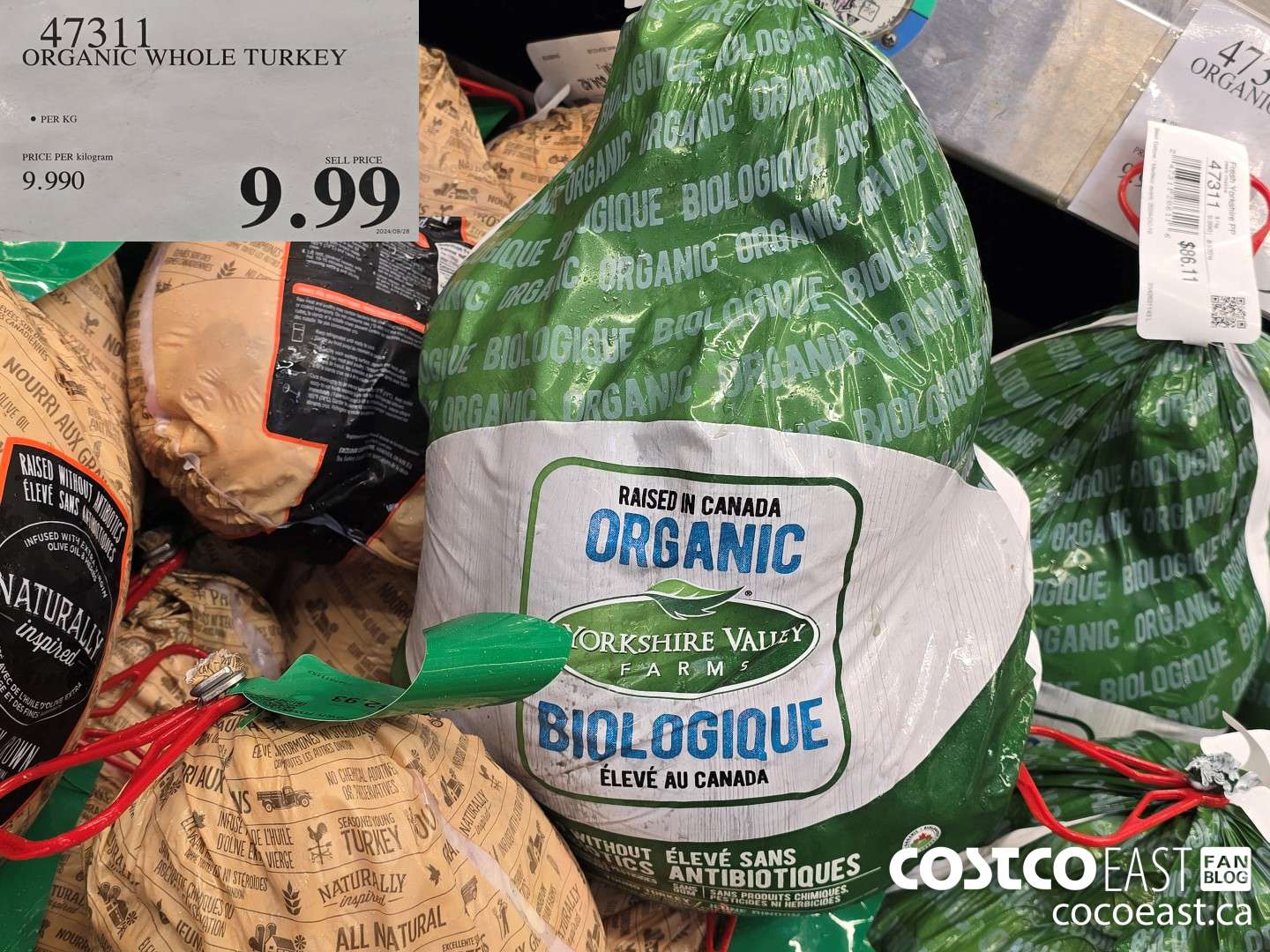 47311 Whole Organic Turkey PRICE PER KILOGRAM $68.11