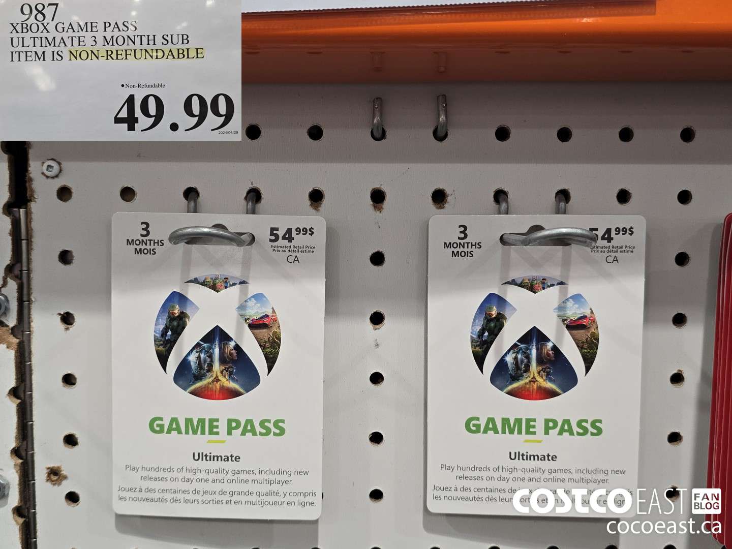 987 XBOX GAME PASS ULTIMATE 3 MONTH SUBSCRIPTION $49.99