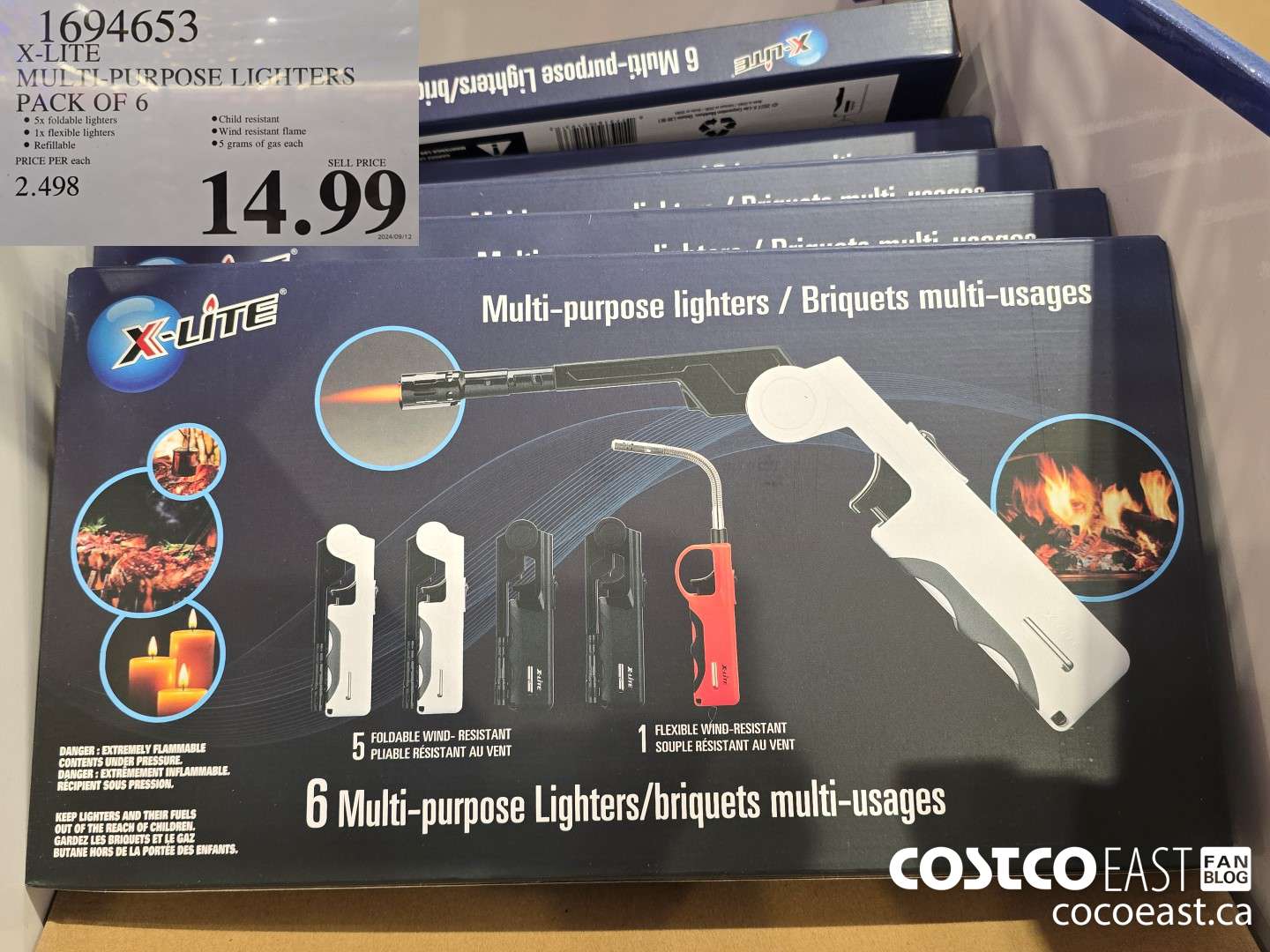 1694653 X-LITE MULTI-PURPOSE LIGHTERS PACK OF 6 $14.99