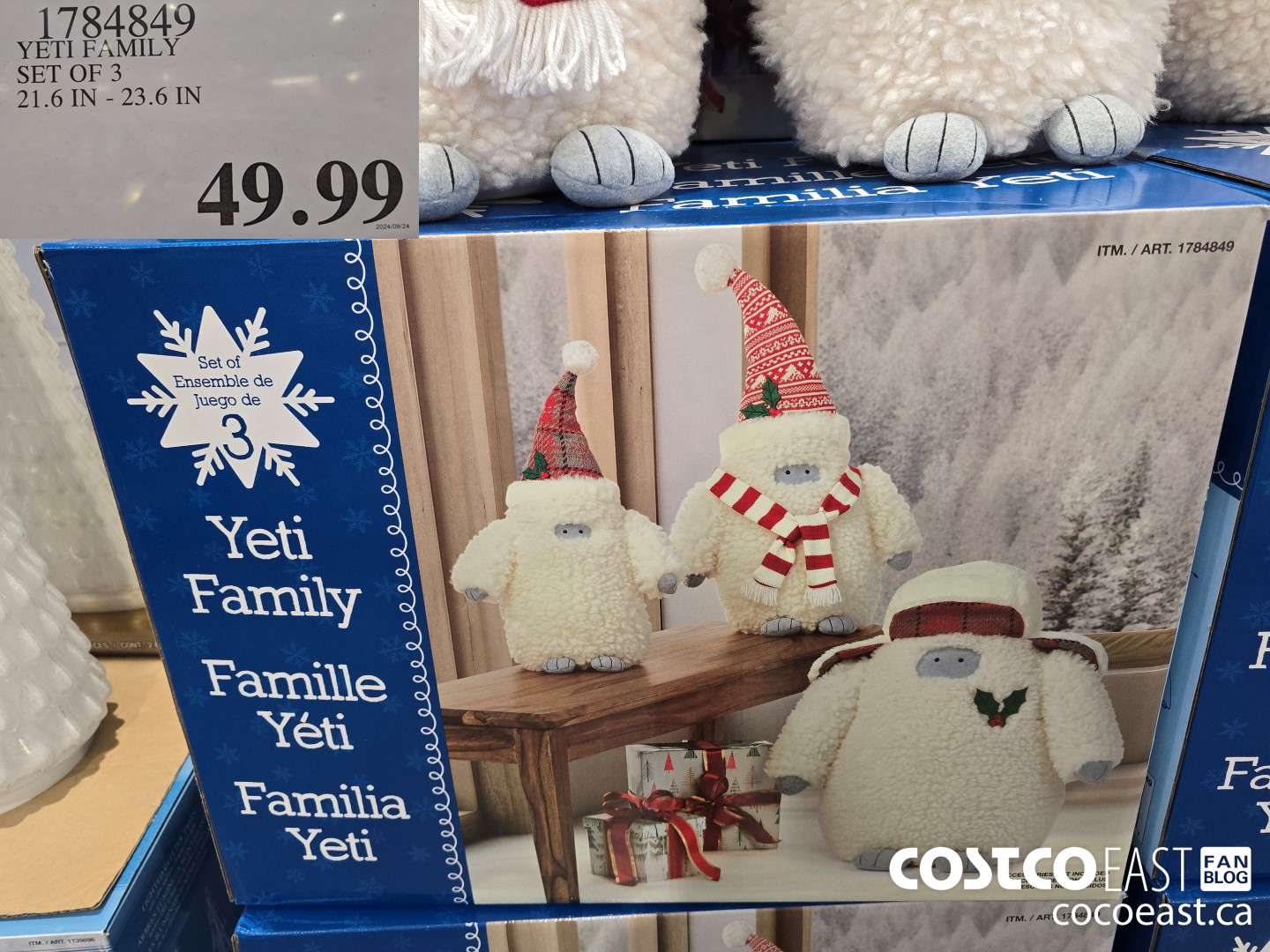 1784849 YETI FAMILY SET OF 3 21.6 IN - 23.6 IN $49.99