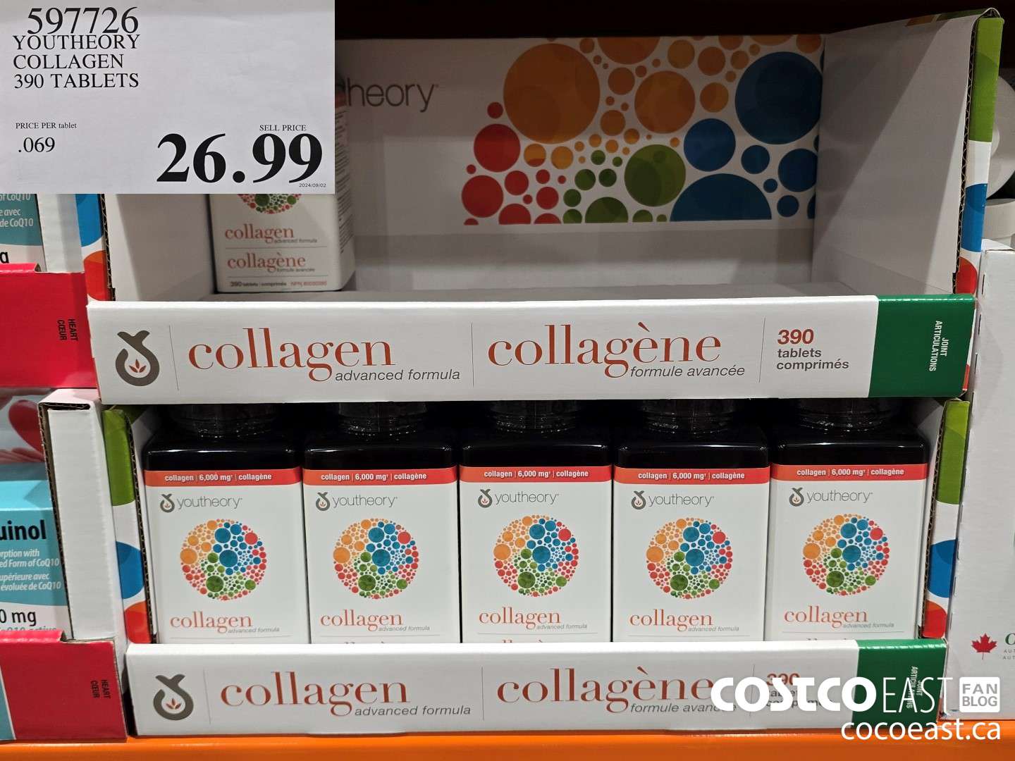 597726 YOUTHEORY COLLAGEN 390 TABLETS $26.99