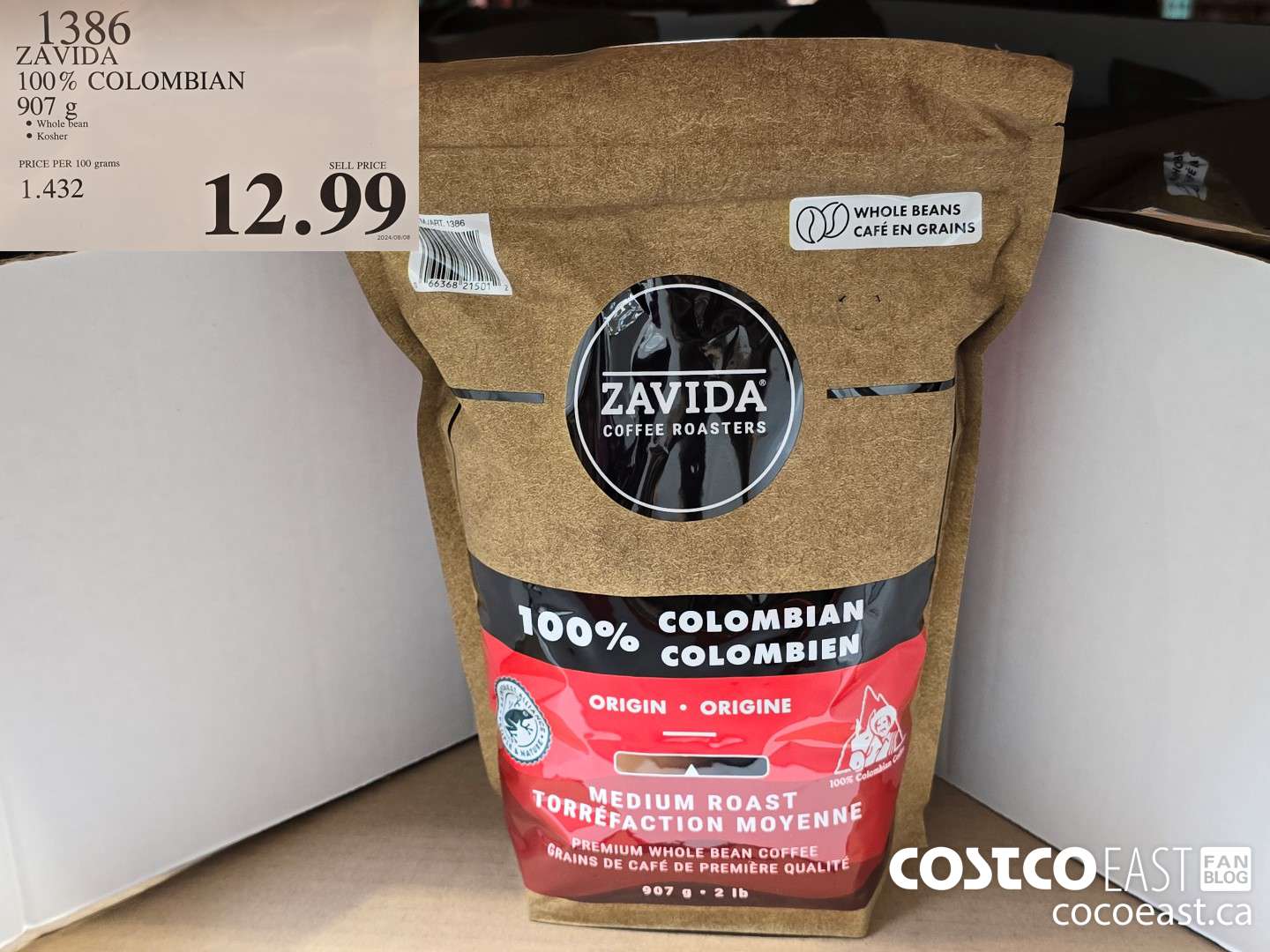 1386 ZAVIDA 100% COLOMBIAN 907 g $12.99