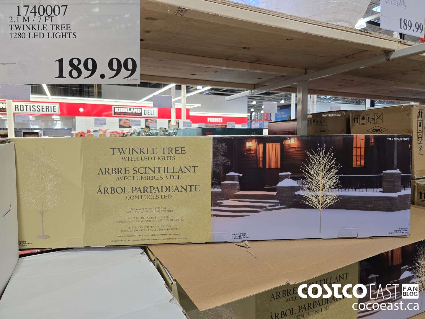 1740007 2.1M/7 FT TWINKLE TREE 1280 LED LIGHTS $189.99