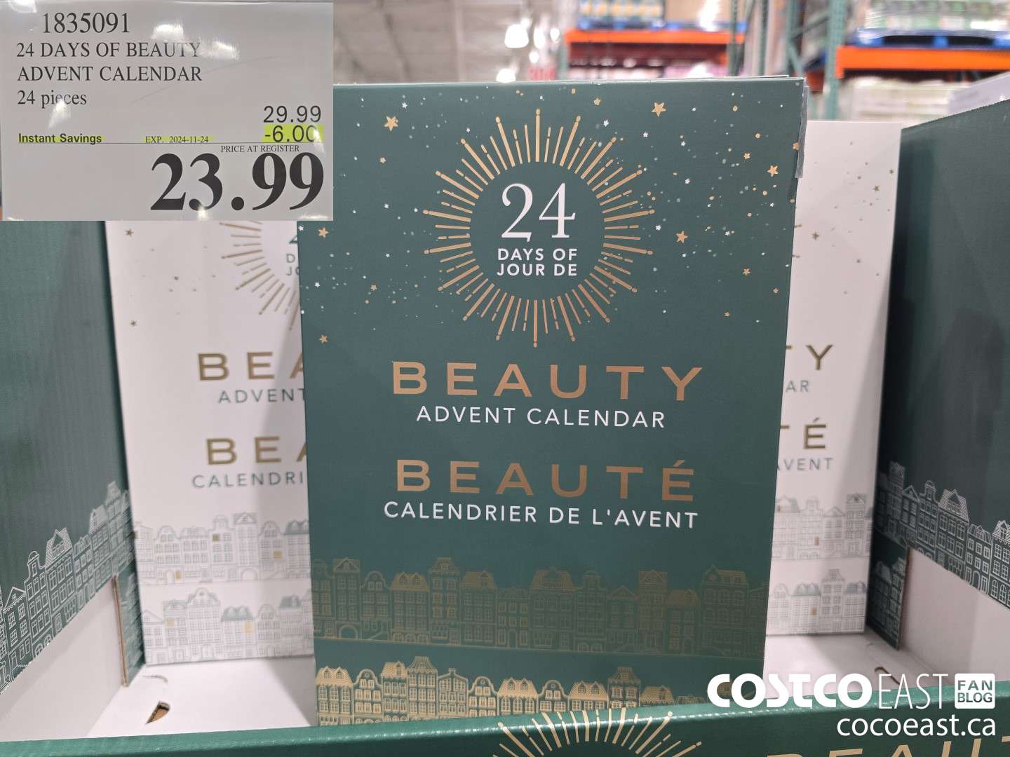 1835091 24 DAYS OF BEAUTY ADVENT CALENDAR 24 PIECES ($6.00 INSTANT SAVINGS EXPIRES ON 2024-11-24) $23.99
