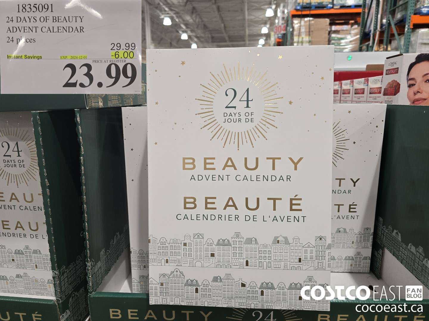 1835091 24 DAYS OF BEAUTY ADVENT CALENDAR 24 PIECES ($6.00 INSTANT SAVINGS EXPIRES ON 2024-12-01) $23.99