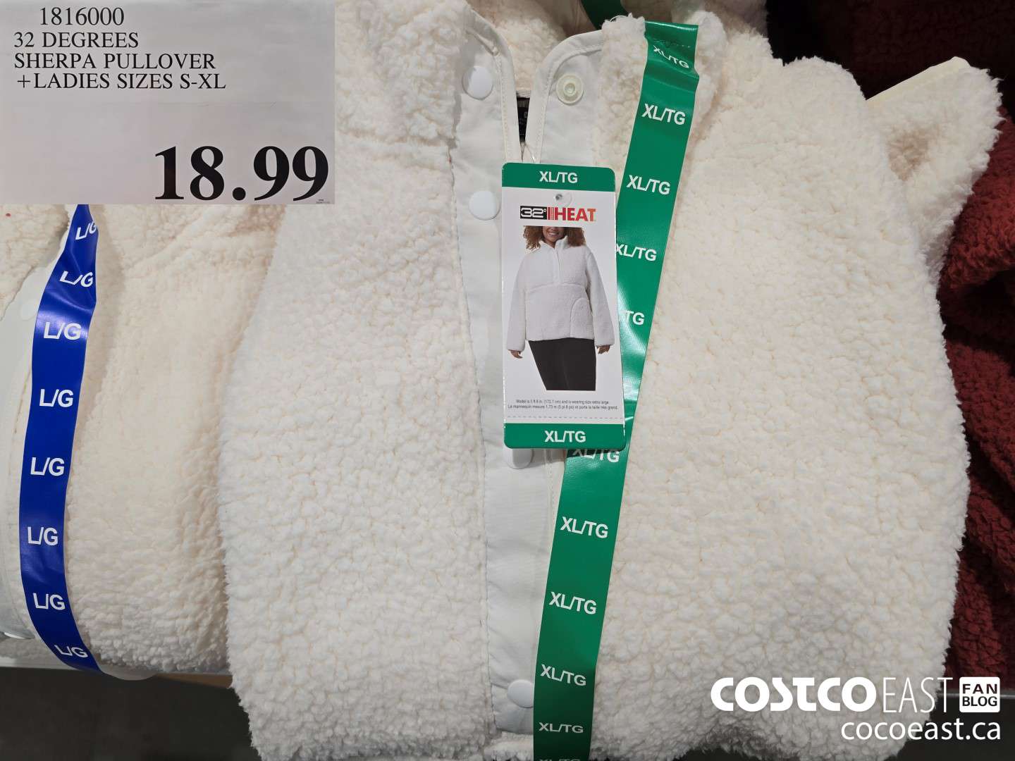 1816000 32 DEGREES SHERPA PULLOVER + LADIES SIZES S-XL $18.99
