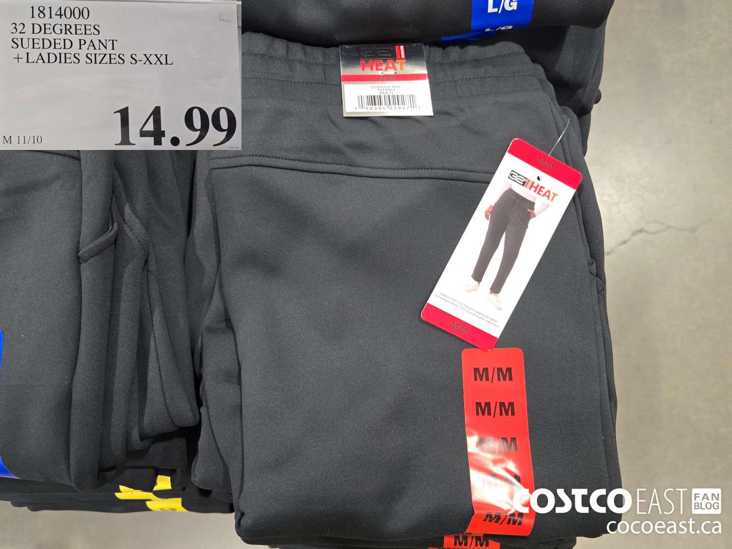 1814000 32 DEGREES SUEDED PANT + LADIES SIZES S-XXL $14.99