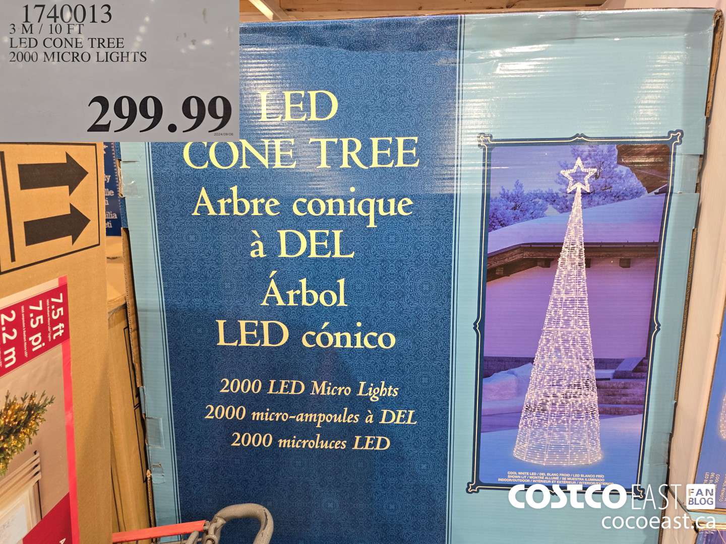 1740013 3M/10FT LED CONE TREE 2000 MICRO LIGHTS $299.99