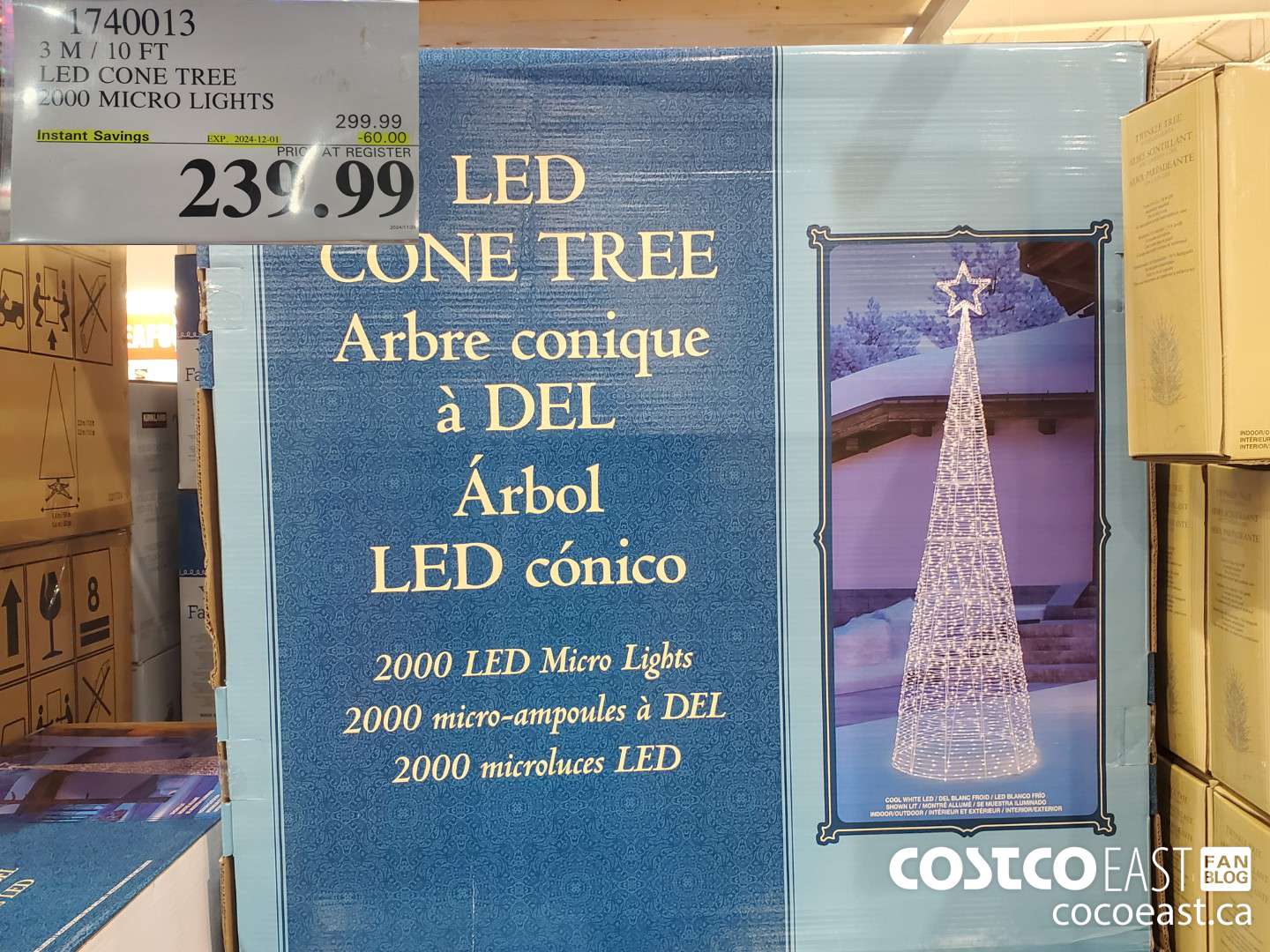 1740013 3M/10FT LED CONE TREE 2000 MICRO LIGHTS ($60.00 INSTANT SAVINGS EXPIRES ON 2024-12-01) $239.99