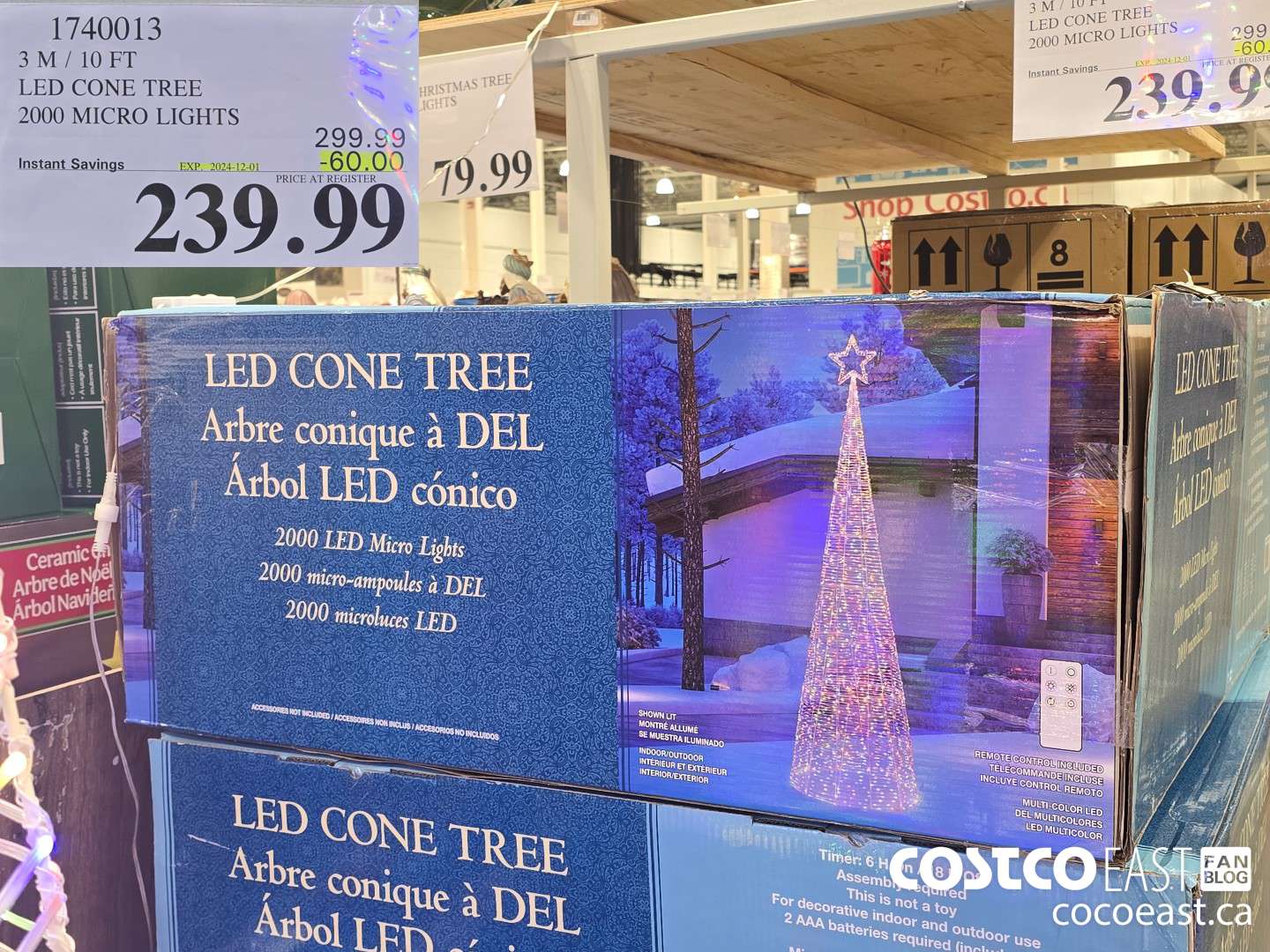 1740013 3M/10FT LED CONE TREE 2000 MICRO LIGHTS ($60.00 INSTANT SAVINGS EXPIRES ON 2024-12-01) $239.99