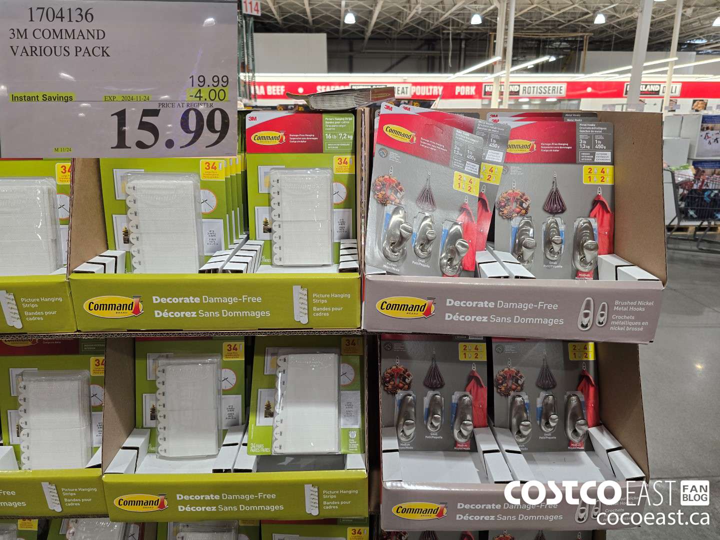 1704136 3M COMMAND VARIOUS PACK ($4.00 INSTANT SAVINGS EXPIRES ON 2024-11-24) $15.99