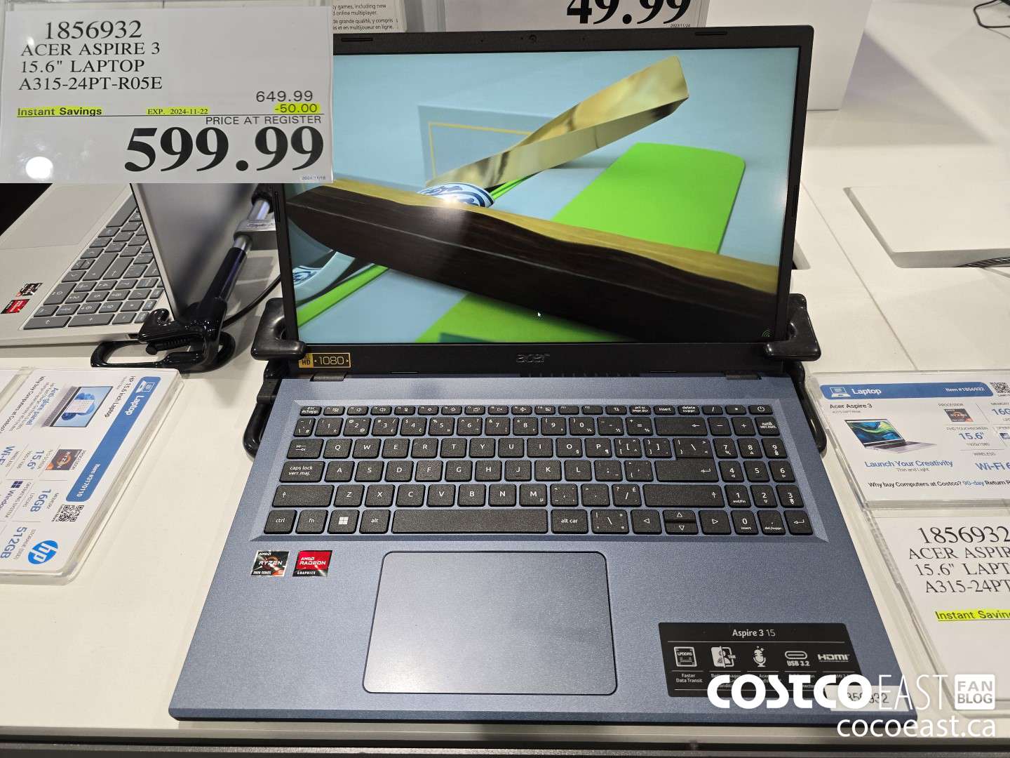 1856932 ACER ASPIRE 3 LAPTOP A315-24PT-R05E ($50.00 INSTANT SAVINGS EXPIRES ON 2024-11-22) $599.99