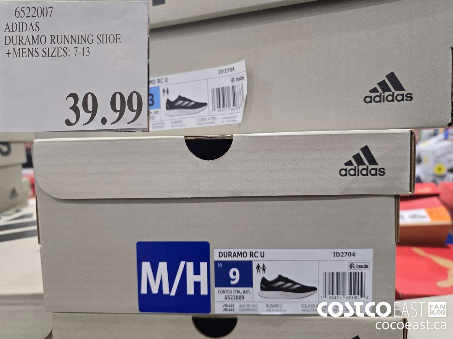 6522007 ADIDAS DURAMO RUNNING SHOE +MENS SIZES: 7-13 $39.99