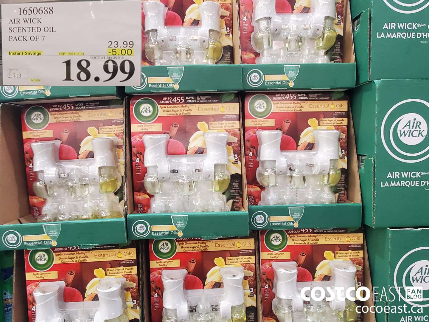 16506388 AIR WICK SCENTED OIL PACK OF 7  ($5.00 INSTANT SAVINGS EXPIRES ON 2024-11-24) $18.99