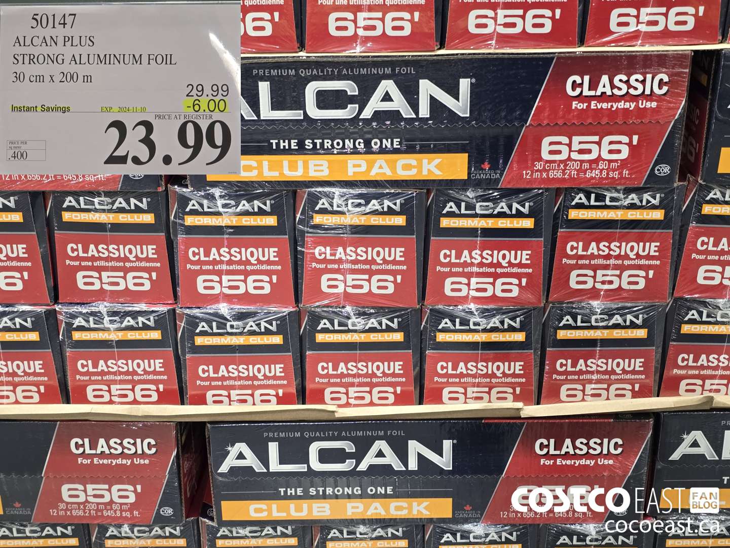 50147 ALCAN PLUS STRONG ALUMINUM FOIL 30 cm x 200 m ($6.00 INSTANT SAVINGS EXPIRES ON 2024-11-10) $23.99