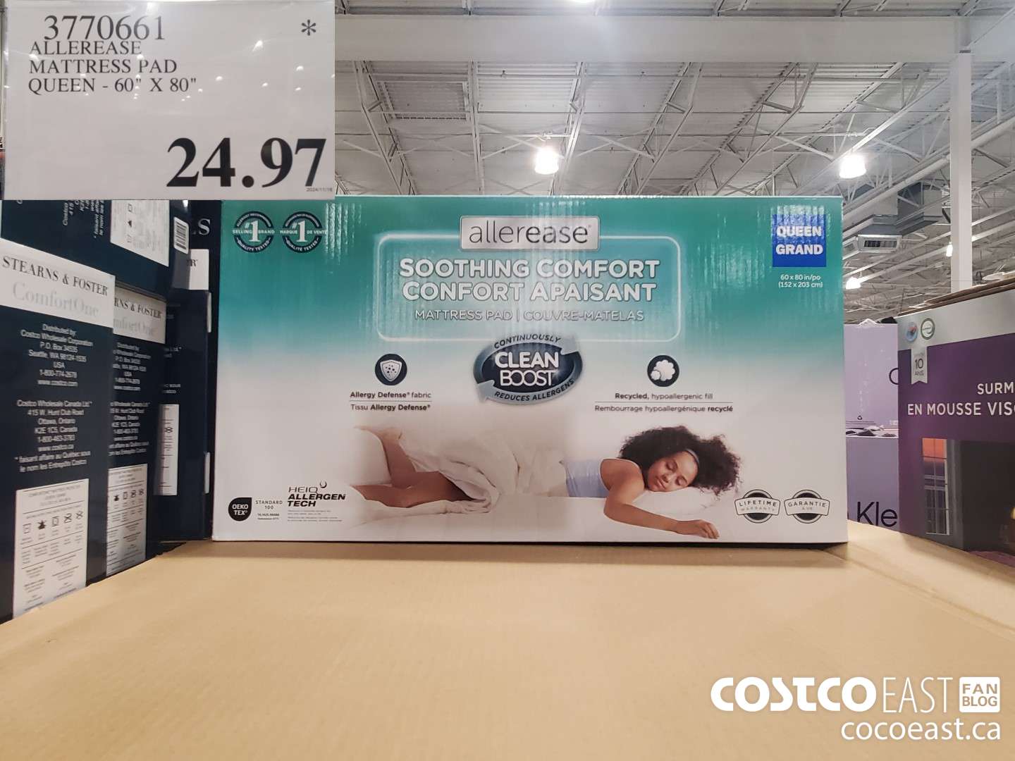 3770661 ALLEREASE MATTRESS PAD QUEEN - 60