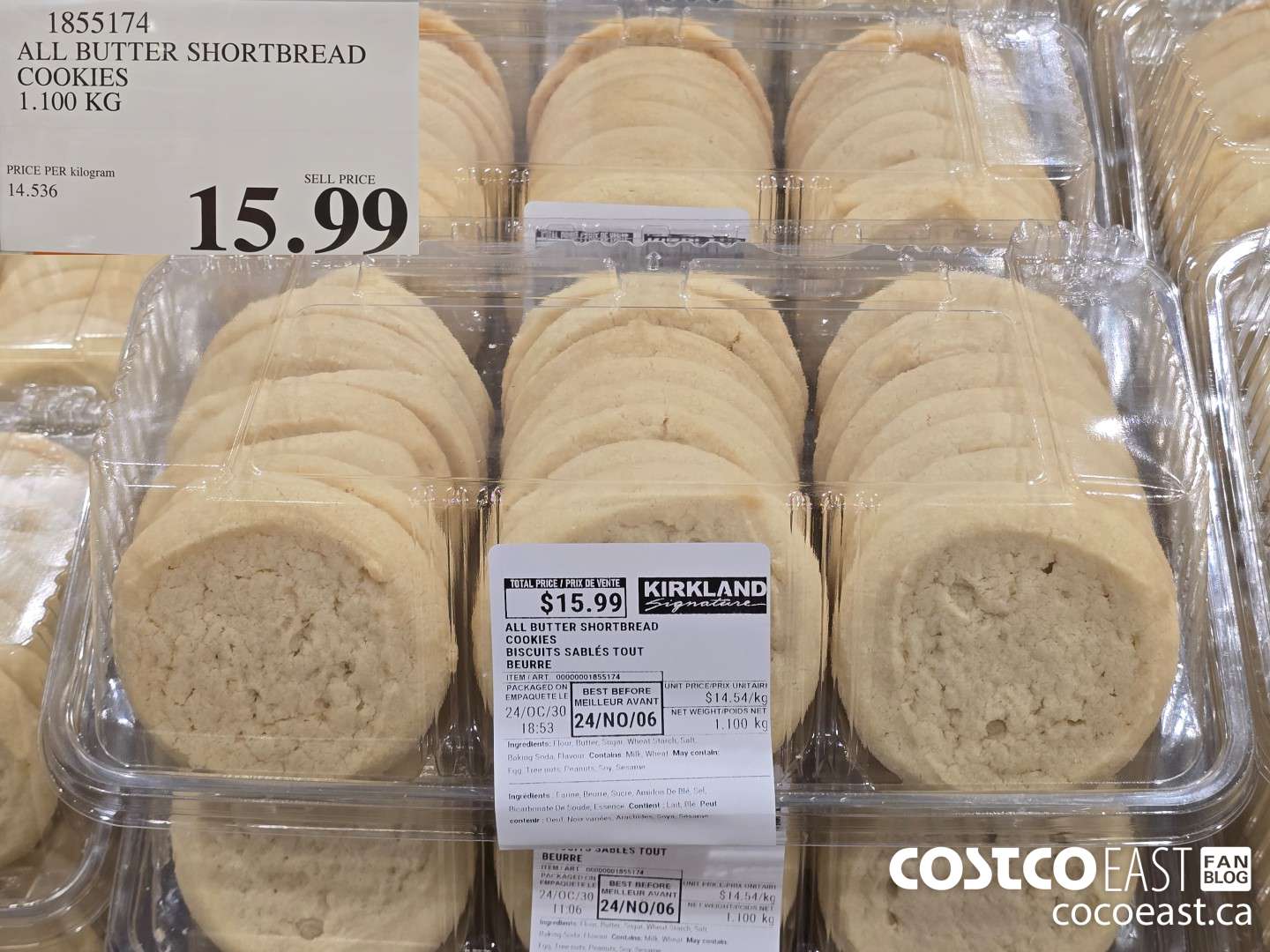 1855174 ALL BUTTER SHORTBREAD COOKIES 1.100 KG $15.99