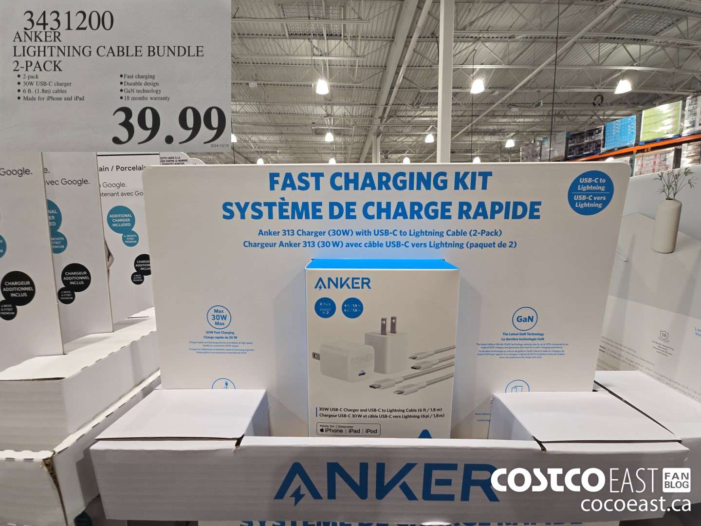 3431200 ANKER LIGHTNING CABLE BUNDLE 2-PACK $39.99
