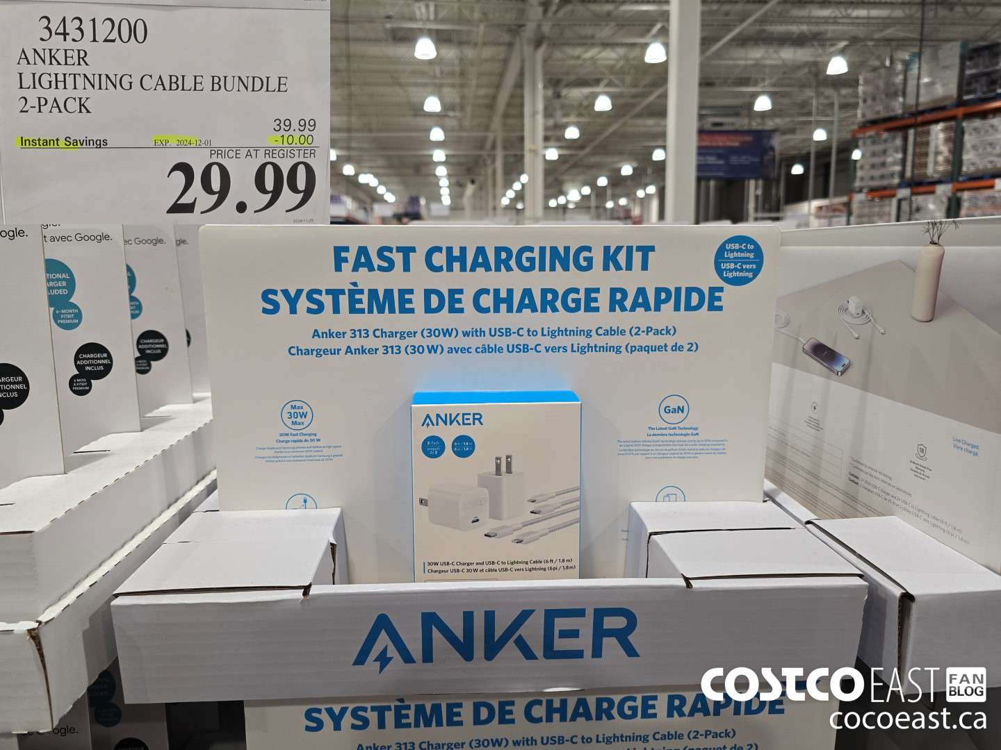 3431200 ANKER LIGHTNING CABLE BUNDLE 2-PACK ($10.00 INSTANT SAVINGS EXPIRES ON 2024-12-01) $29.99