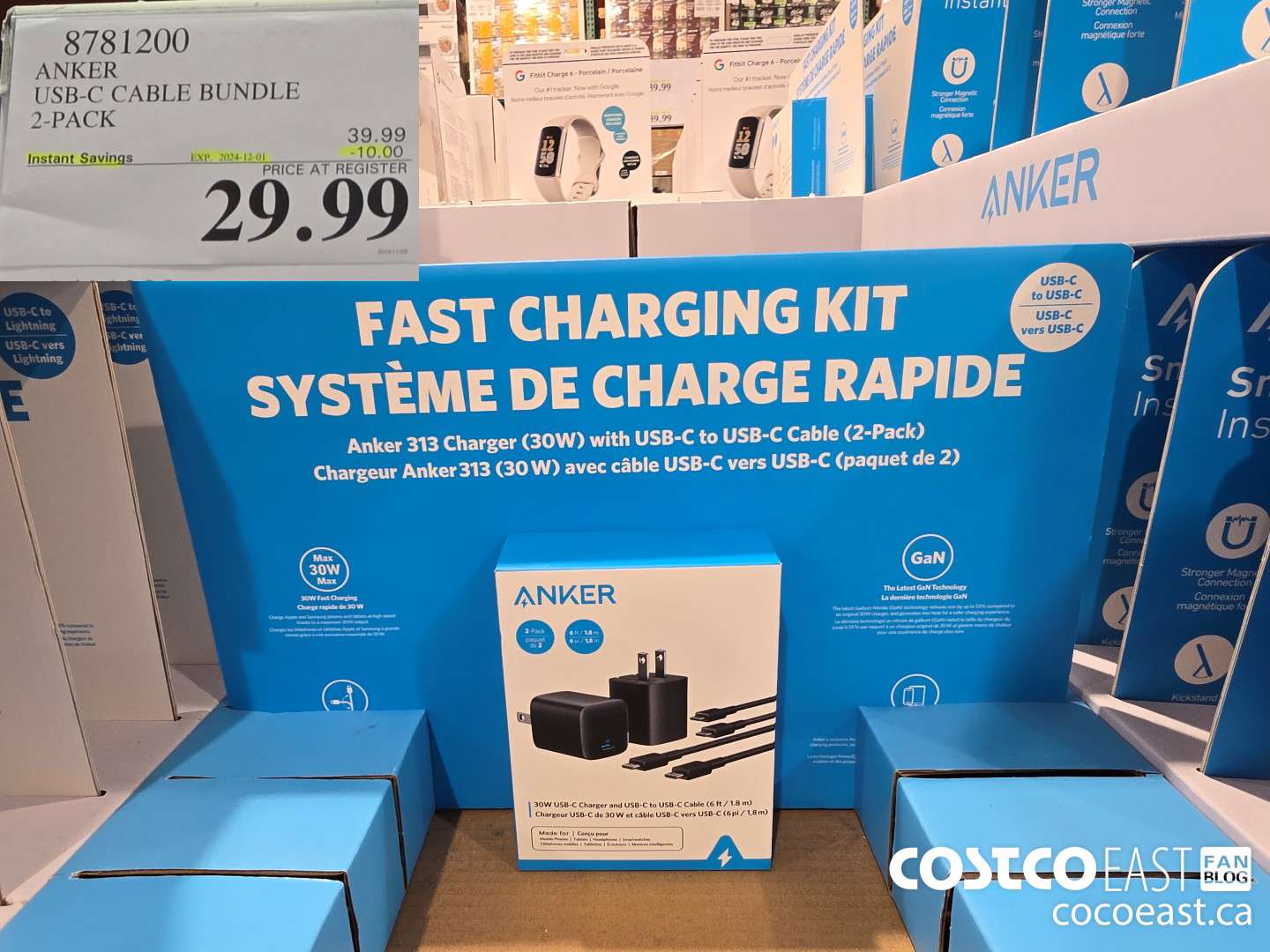 8781200 ANKER USB-C CABLE BUNDLE 2-PACK ($10.00 INSTANT SAVINGS EXPIRES ON 2024-12-01) $29.99