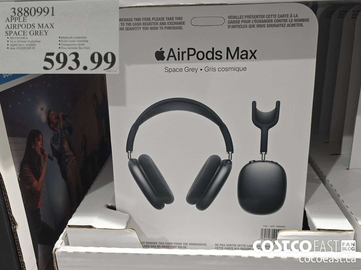 3880991 APPLE AIRPODS MAX SPACE GREY $593.99