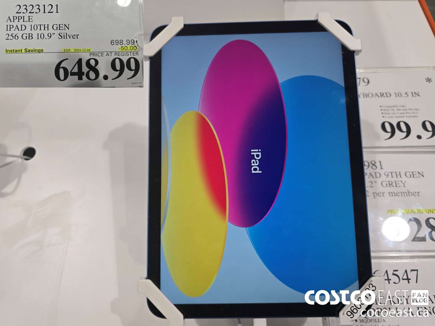 2323121 APPLE IPAD 10TH GEN 256GB 10.9 IN. SILVER ($50.00 INSTANT SAVINGS EXPIRES ON 2024-12-04) $648.99