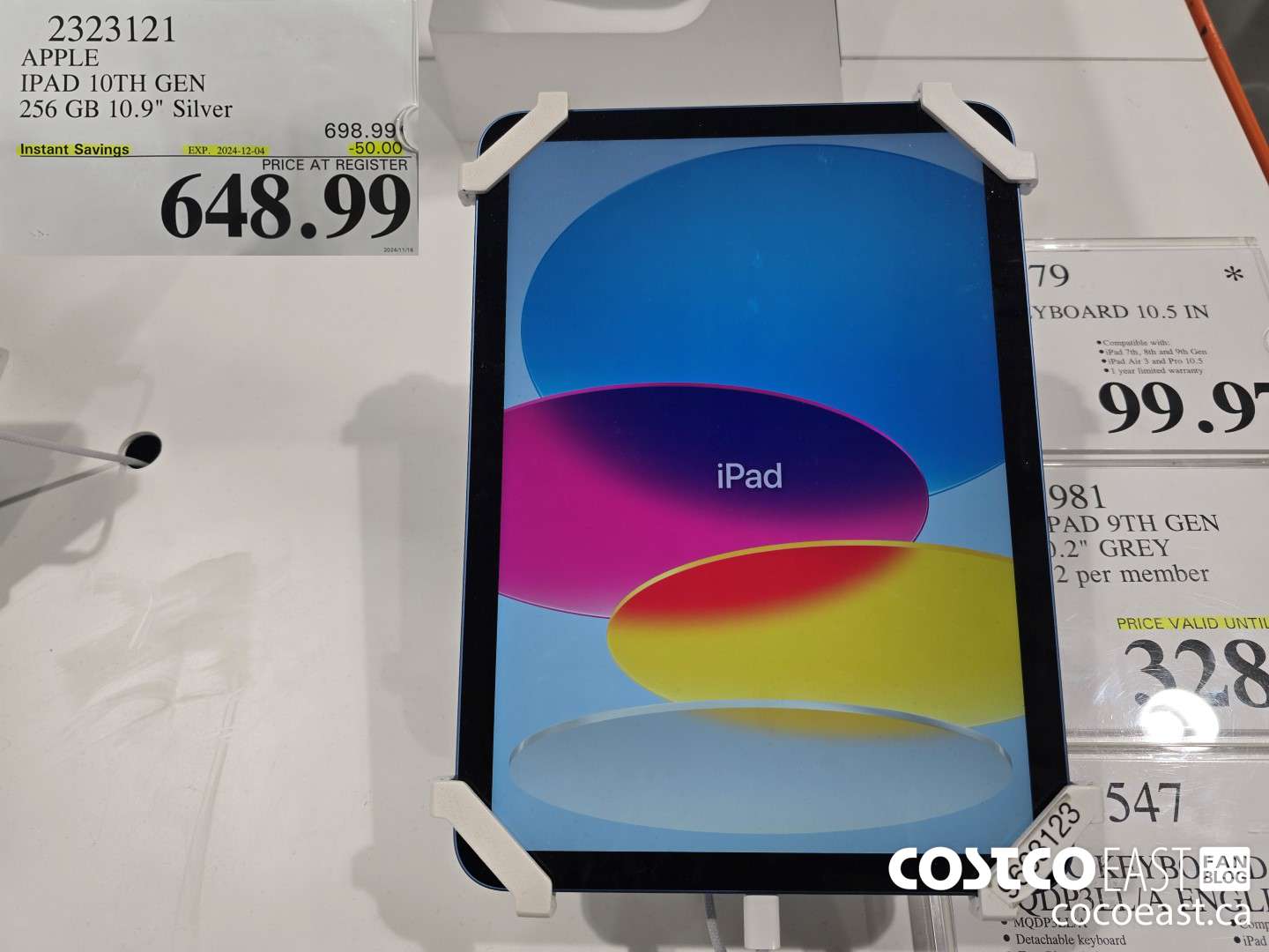 2323121 APPLE IPAD 10TH GEN 256GB 10.9 IN. SILVER ($50.00 INSTANT SAVINGS EXPIRES ON 2024-12-04) $648.99