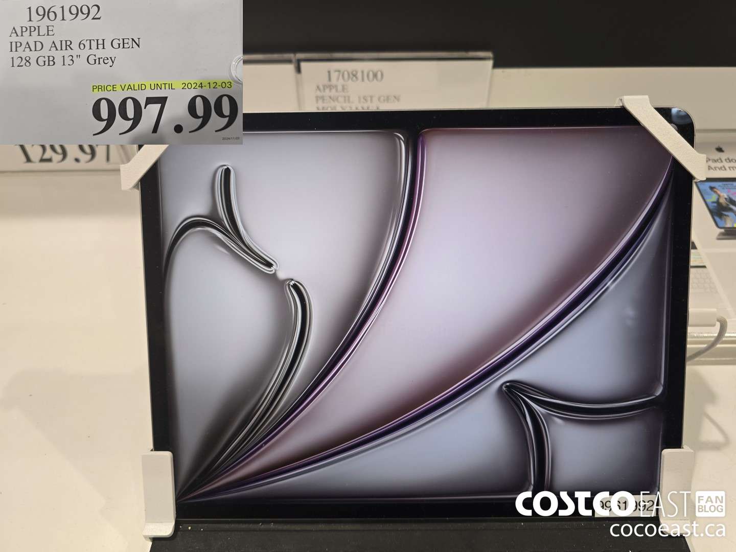 1961992 APPLE IPAD AIR 6TH GEN 128GB 13 in. Grey $997.99