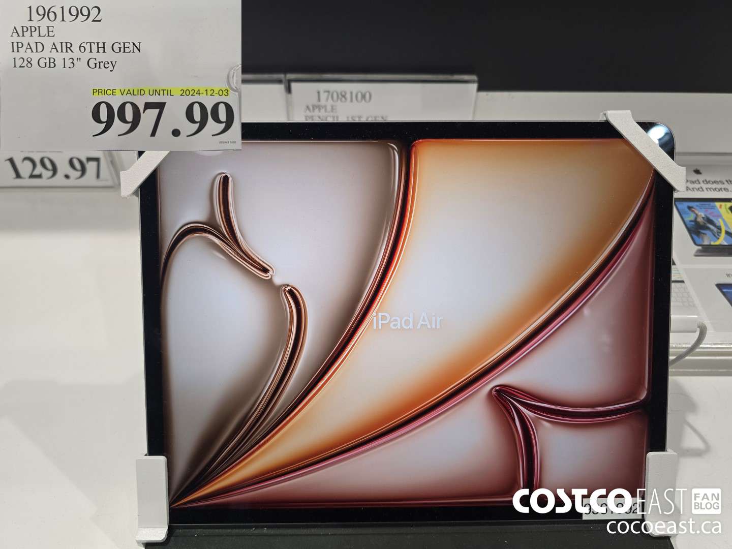 1961992 APPLE IPAD AIR 6TH GEN 128GB 13 in. Grey $997.99