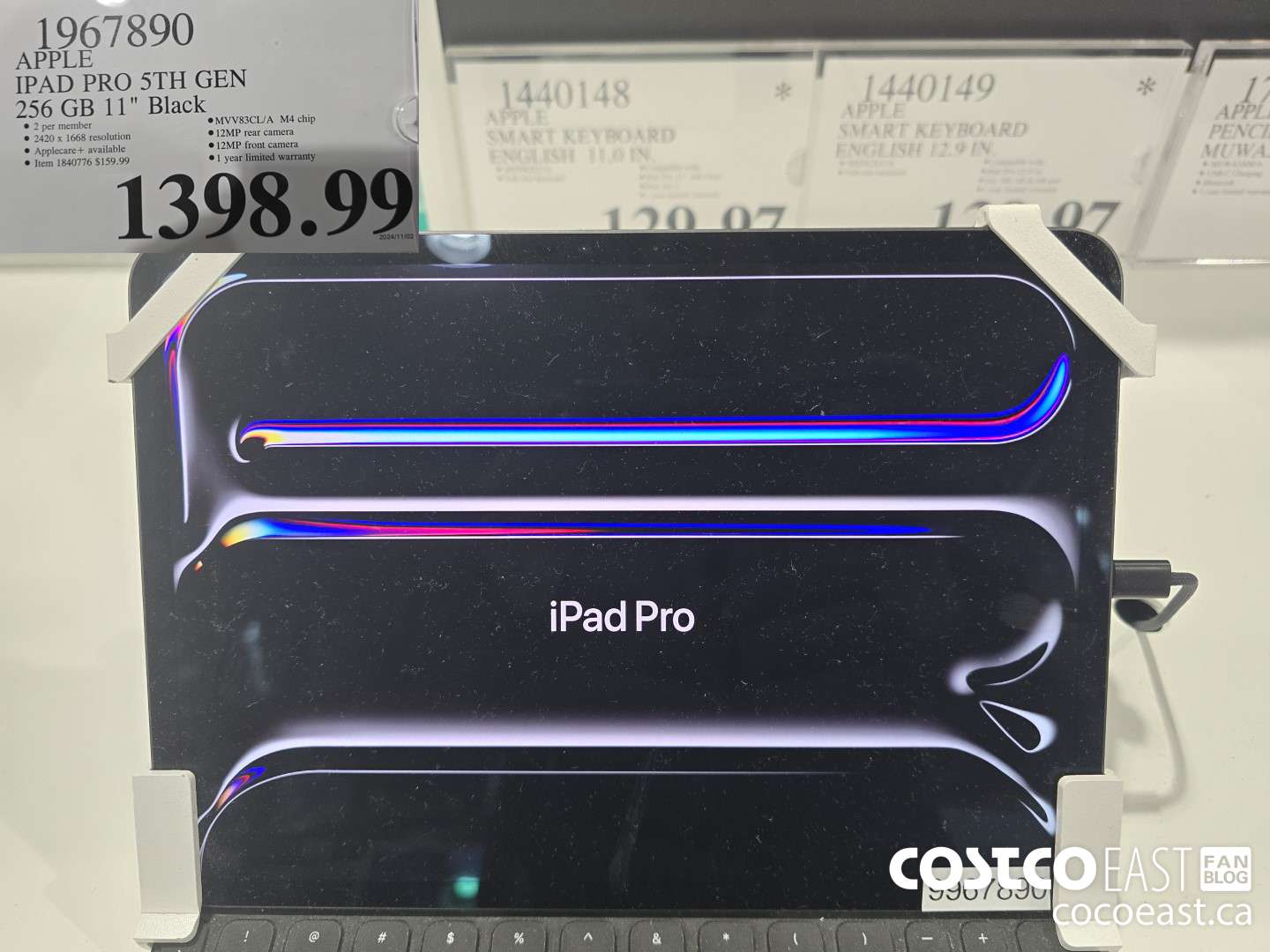 1967890 APPLE IPAD PRO 5TH GEN 256GB 11 IN. BLACK $1398.99