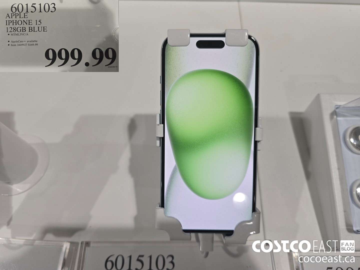 6015103 APPLE IPHONE 15 128GB BLUE $999.99