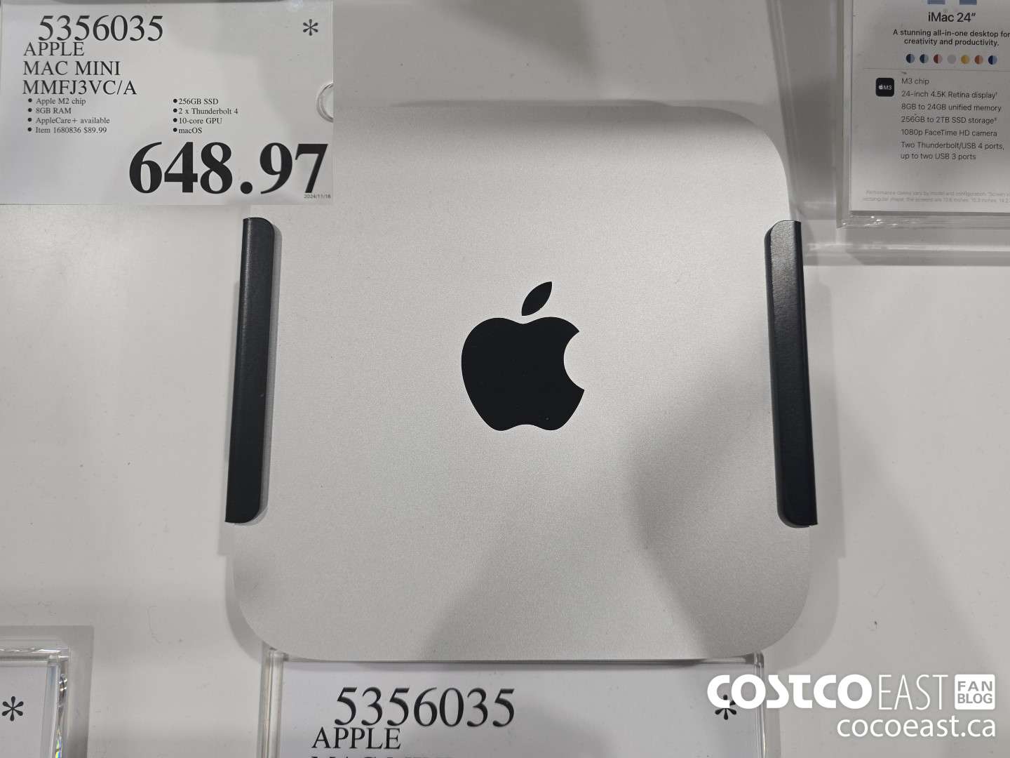 5356035 APPLE MAC MINI MMFI3VC/A $648.97