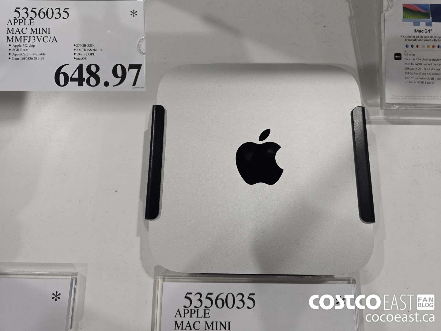 5356035 APPLE MAC MINI MMFI3VC/A $648.97