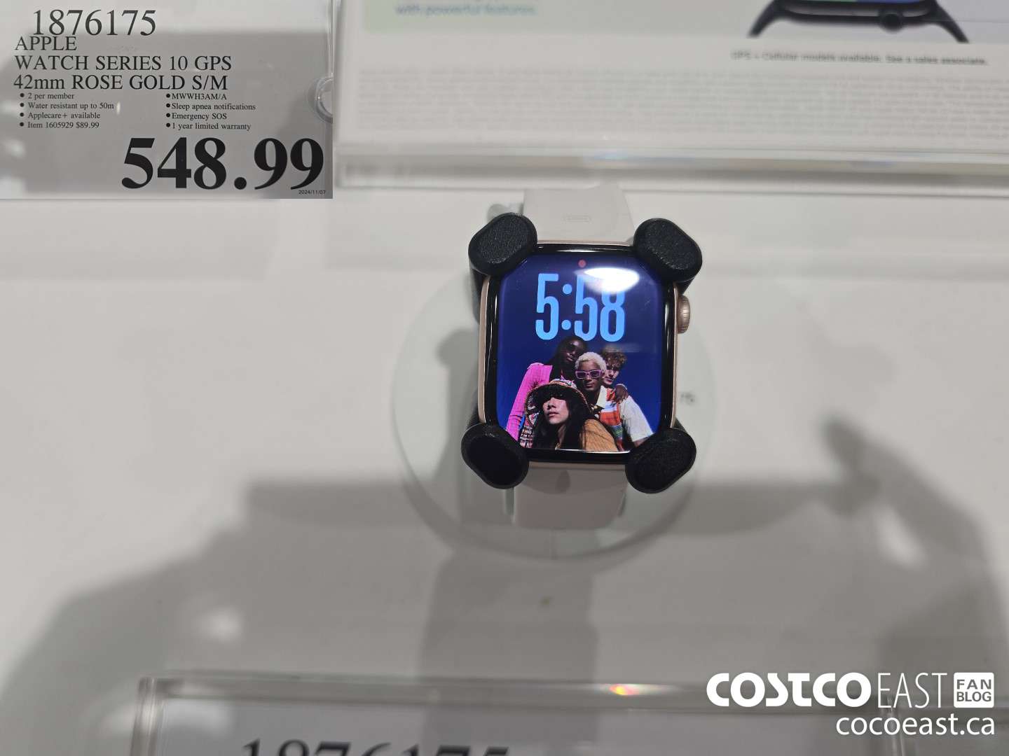 1876175 APPLE WATCH SERIES 10 GPS 42mm ROSE GOLD S/M $548.99