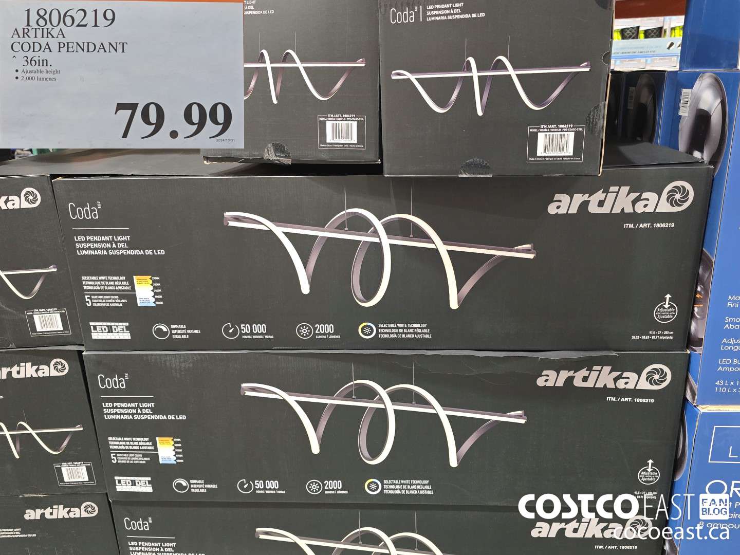 1806219 ARTIKA CODA PENDANT 36 IN $79.99