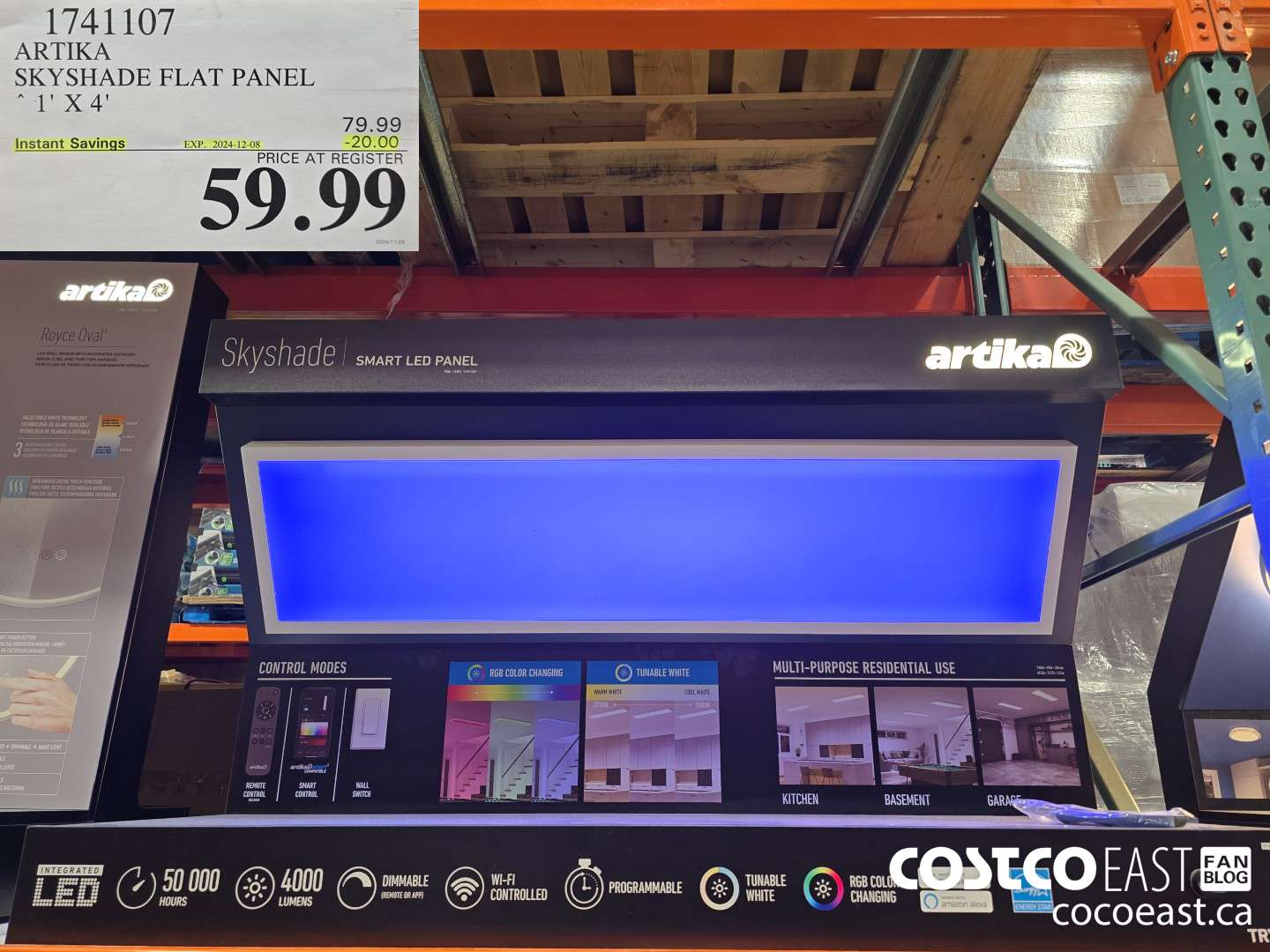 1741107 ARTIKA SKYSHADE FLAT PANEL 1' X 4' ($20.00 INSTANT SAVINGS EXPIRES ON 2024-12-08) $59.99