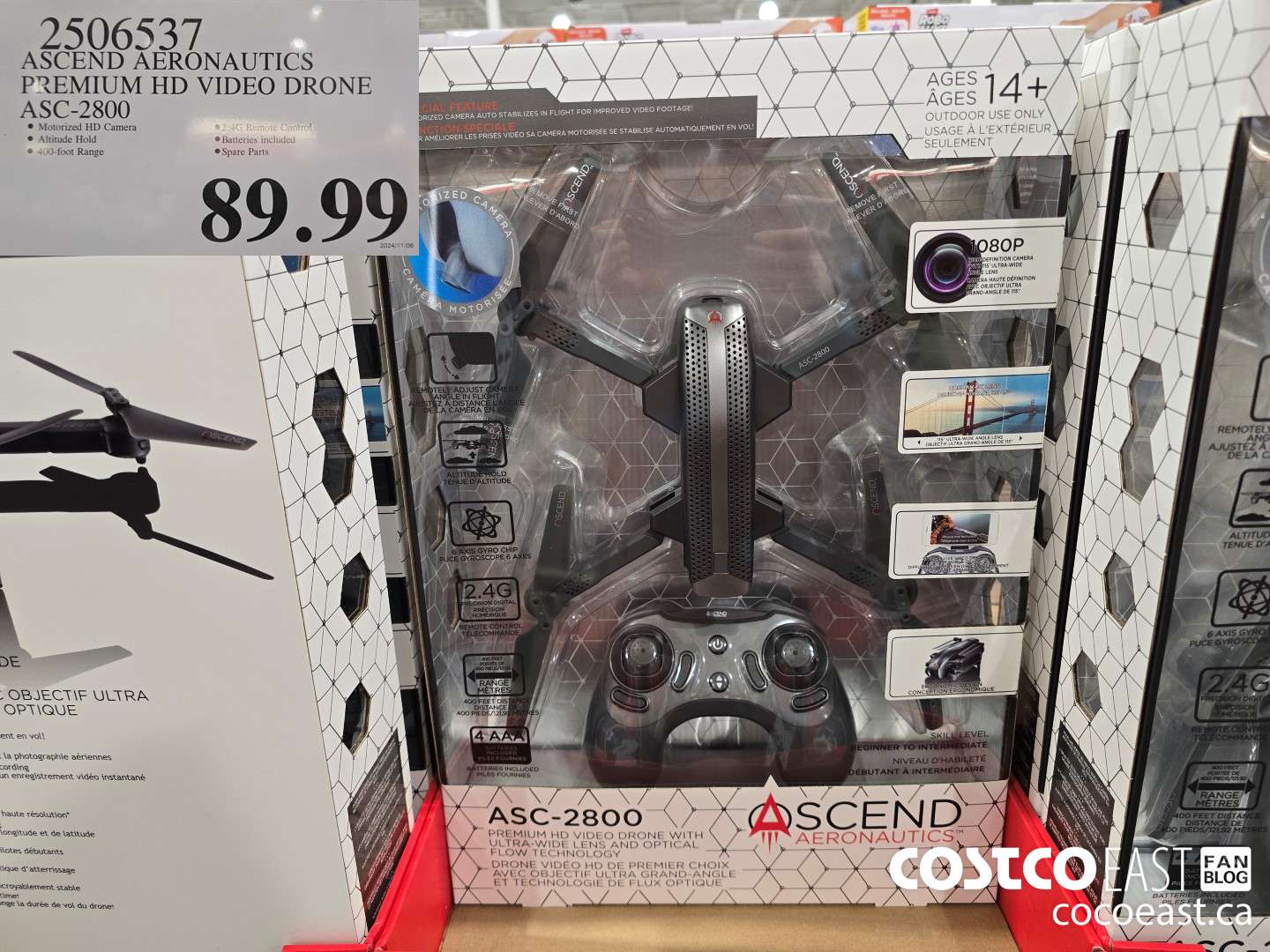 2506537 ASCEND AERONAUTICS PREMIUM HD VIDEO DRONE ASC-2800 $89.99