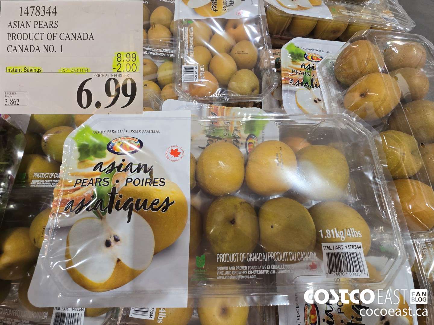 1478344 ASIAN PEARS PRODUCT OF CANADA CANADA NO. 1 ($2.00 INSTANT SAVINGS EXPIRES ON 2024-11-24) $6.99