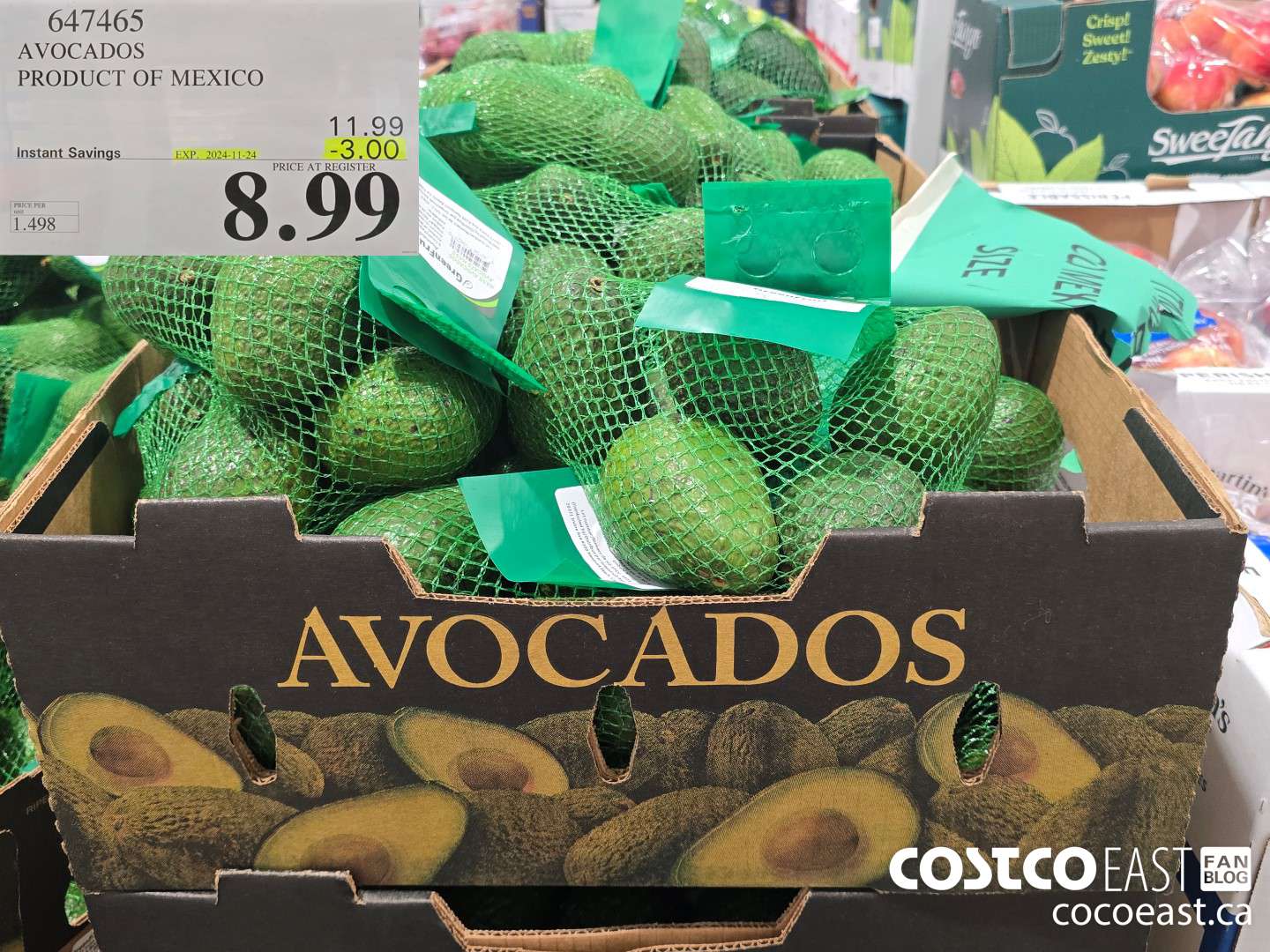 647465 AVOCADOS PRODUCT OF MEXICO 2024-1-24 ($3.00 INSTANT SAVINGS) $8.99