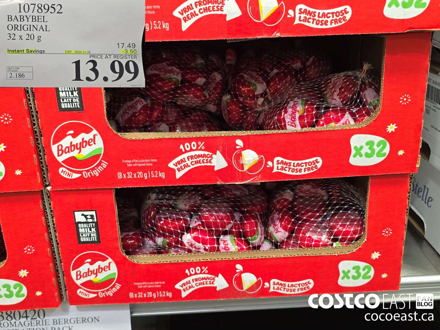 1078952 BABYBEL ORIGINAL 32x20g  ($3.50 INSTANT SAVINGS EXPIRES ON 2024-11-24) $13.99