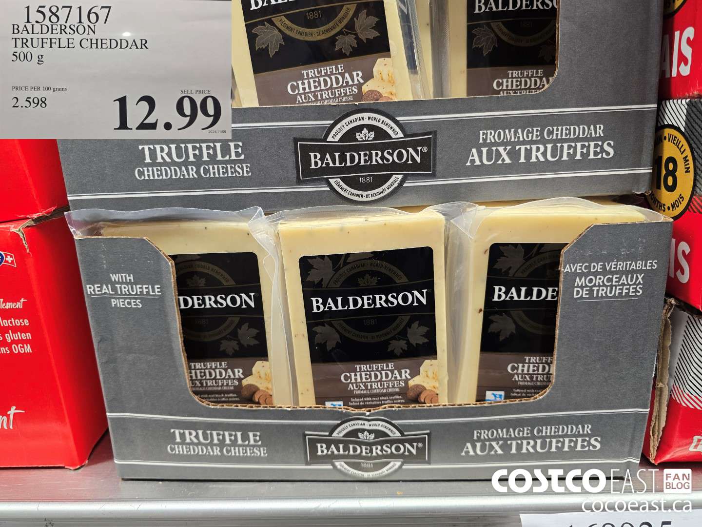 1587167 BALDERSON TRUFFLE CHEDDAR 500 g $12.99