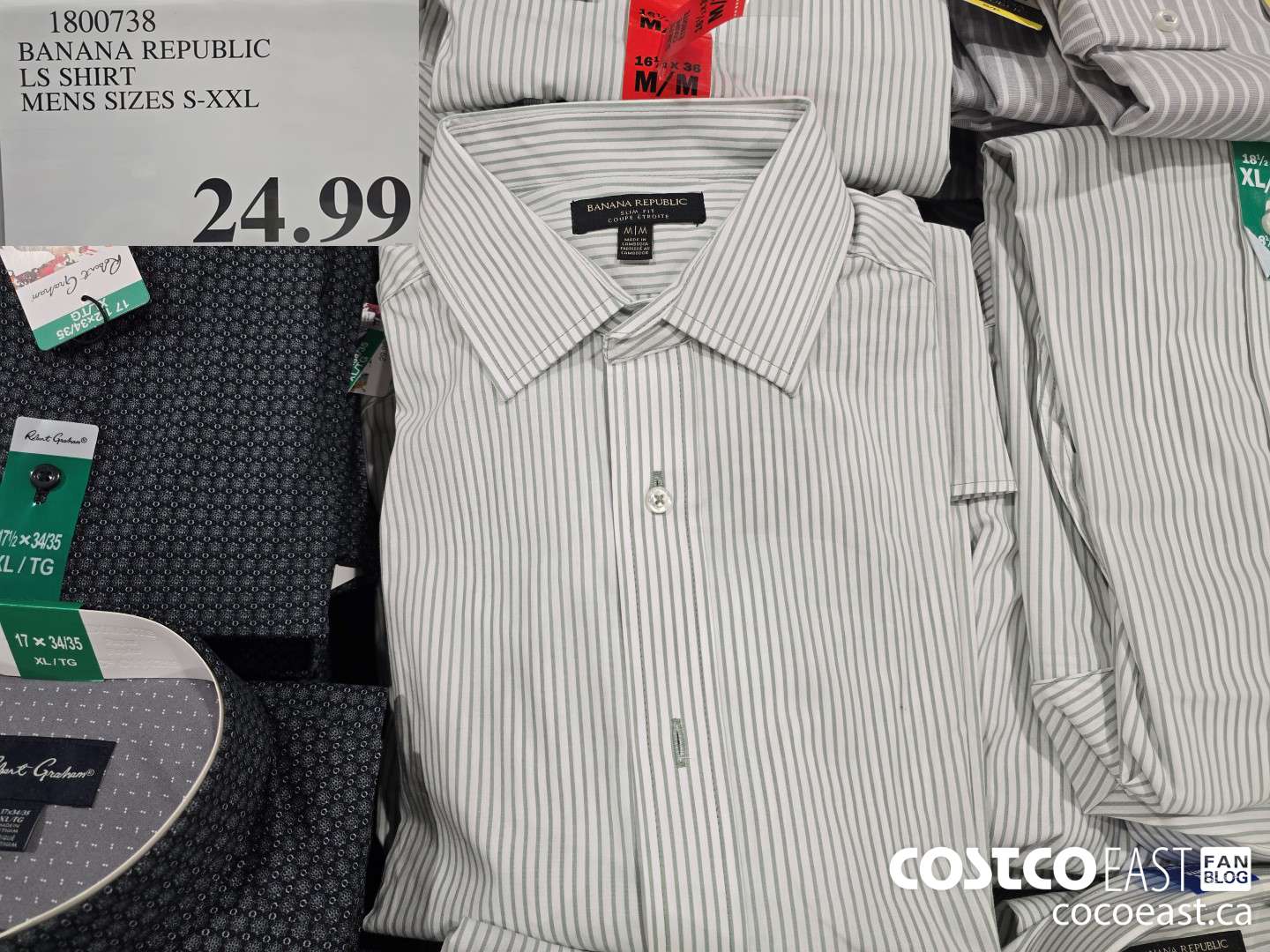 1800738 BANANA REPUBLIC LS SHIRT MENS SIZES S-XXL $24.99