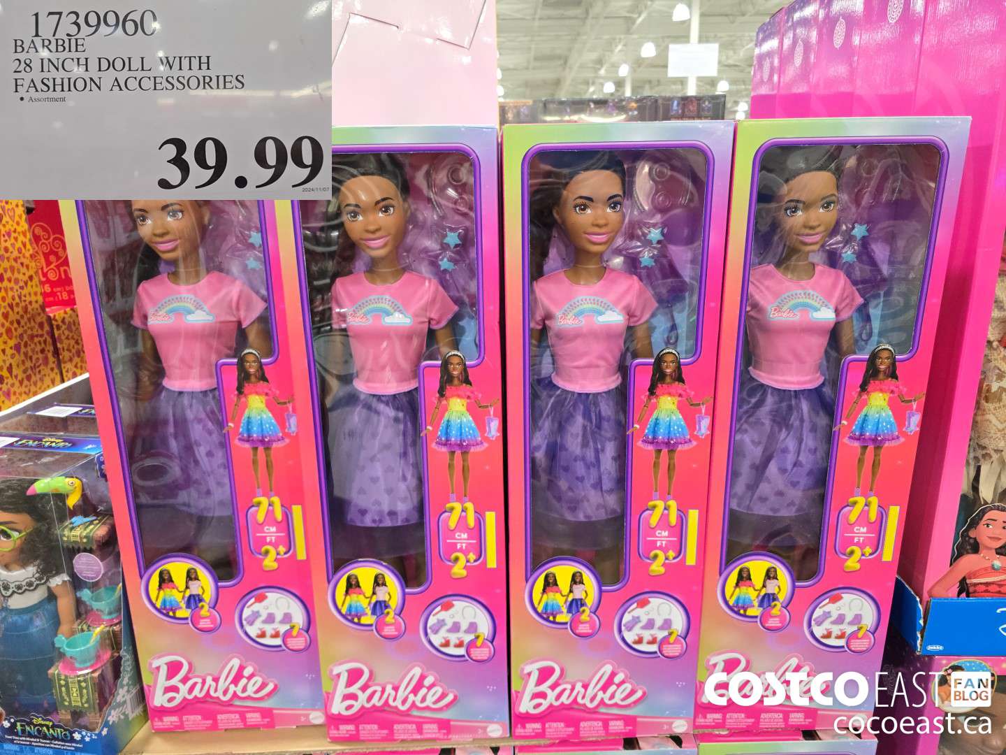 1739960 BARBIE 28 INCH DOLL WITH FASHION ACCESSORIES $39.99