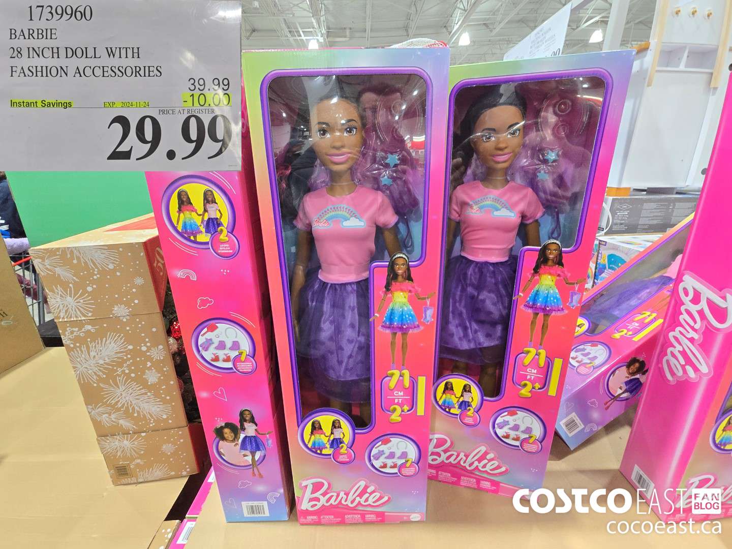 1739960 BARBIE 28 INCH DOLL WITH FASHION ACCESSORIES ($10.00 INSTANT SAVINGS EXPIRES ON 2024-11-24) $29.99