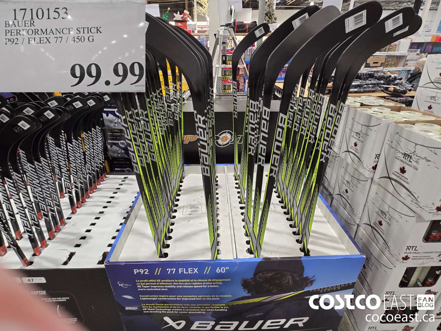 1710153 BAUER PERFORMANCE STICK P92 / FLEX 77 / 450 G $99.99