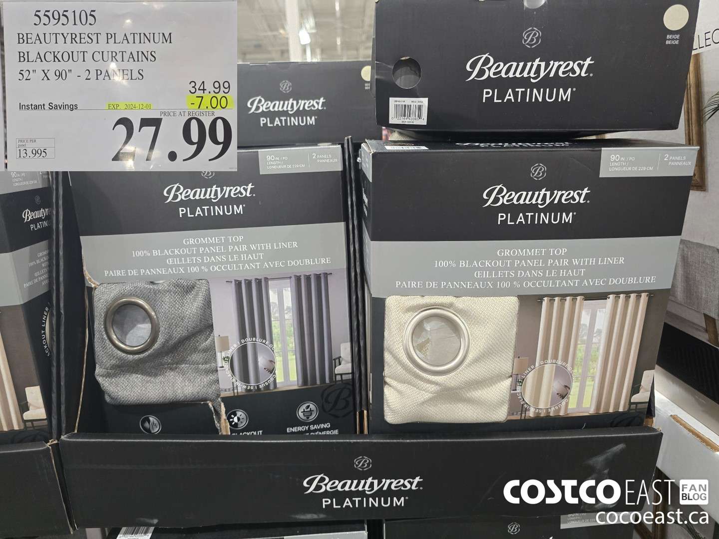 5595105 BEAUTYREST PLATINUM BLACKOUT CURTAINS 52