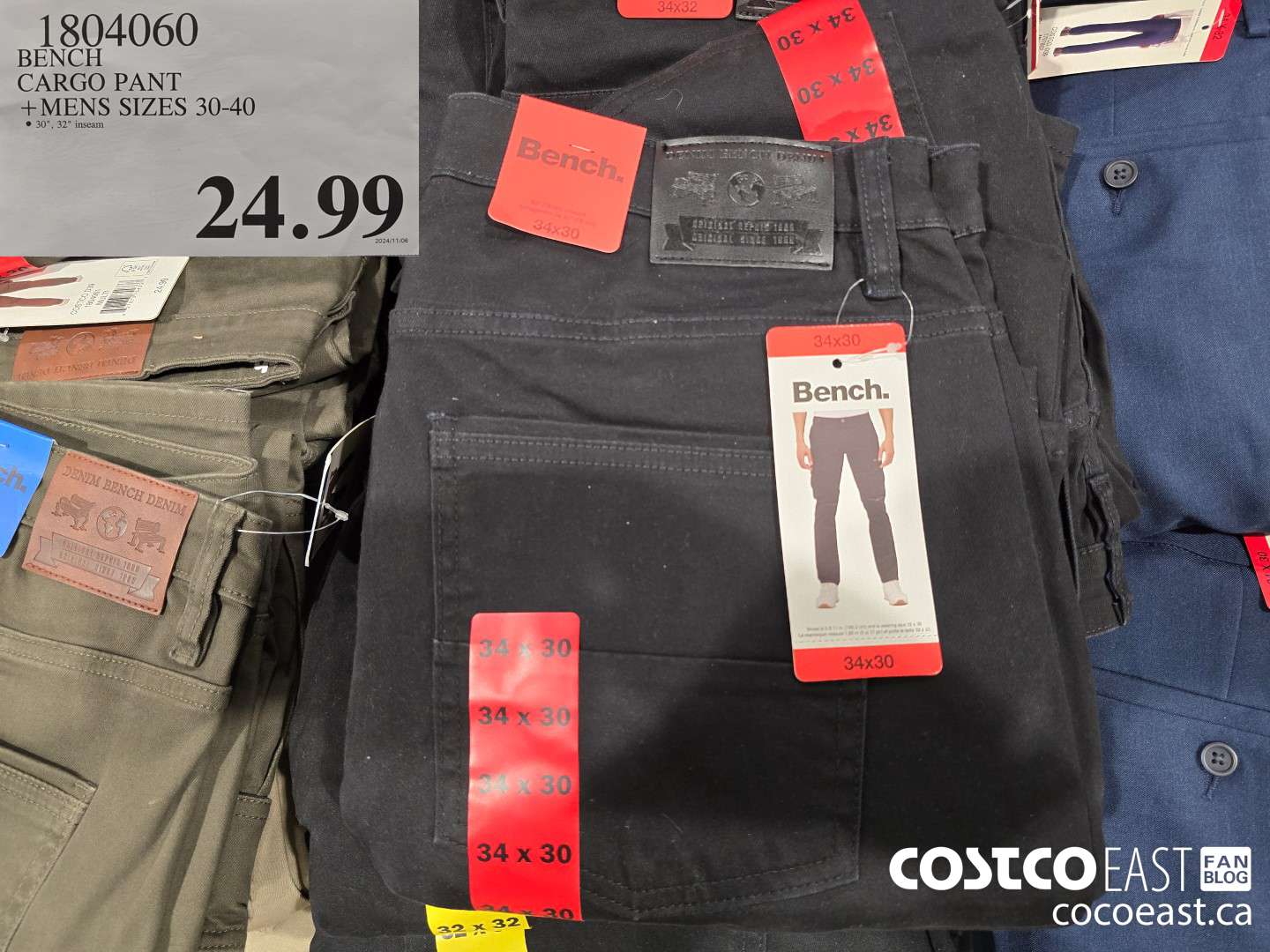 1804060 BENCH CARGO PANT +MENS SIZES 30-40 $24.99