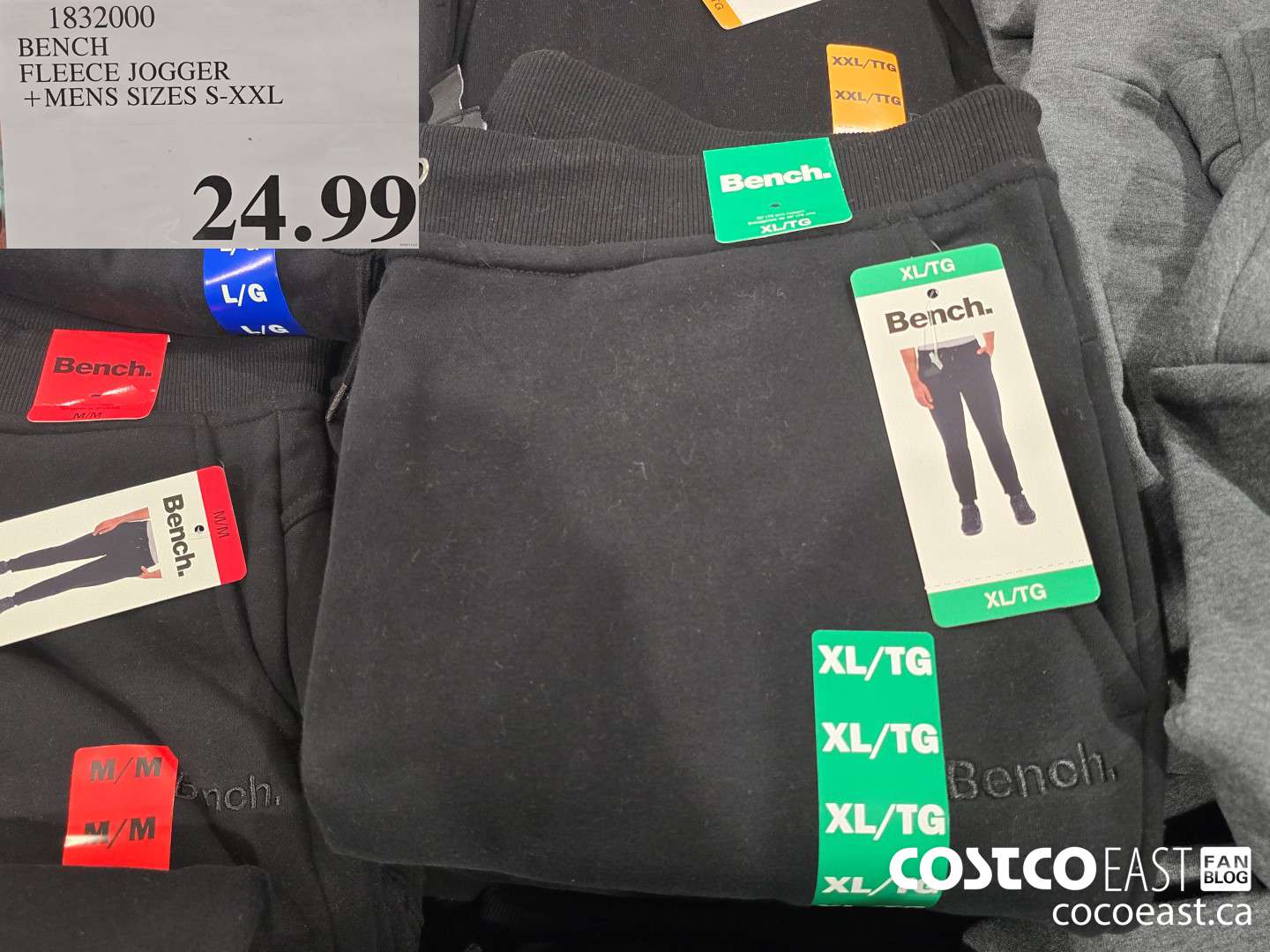 1832000 BENCH FLEECE JOGGER +MENS SIZES S-XXL $24.99